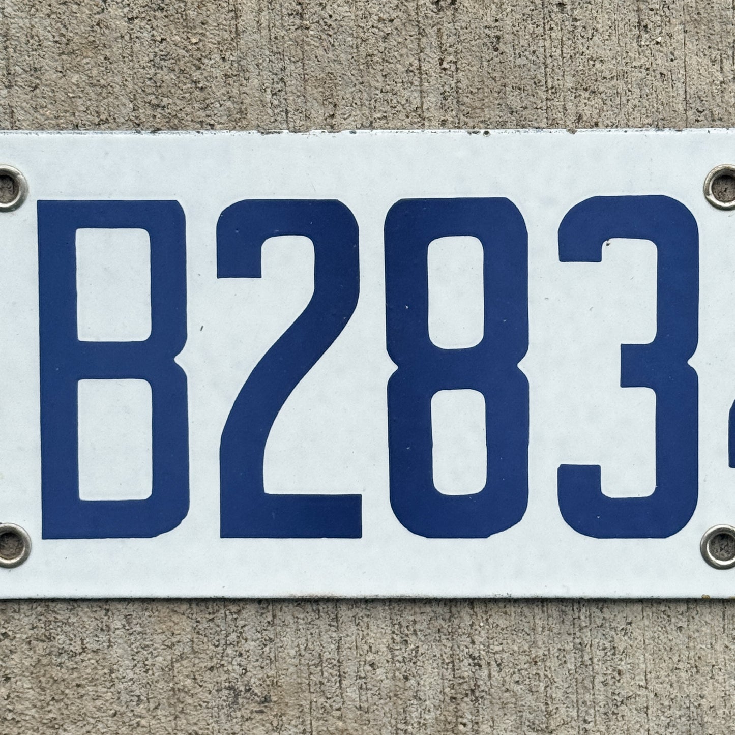 1918 California Porcelain Dealer License Plate Auto Tag High Quality B 2834