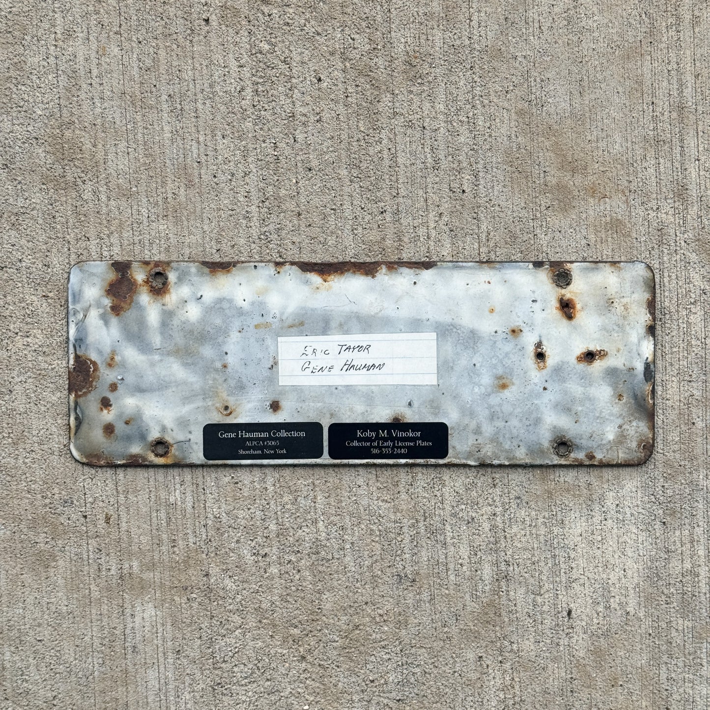 1918 California Porcelain Exempt License Plate Auto Tag High Quality 82