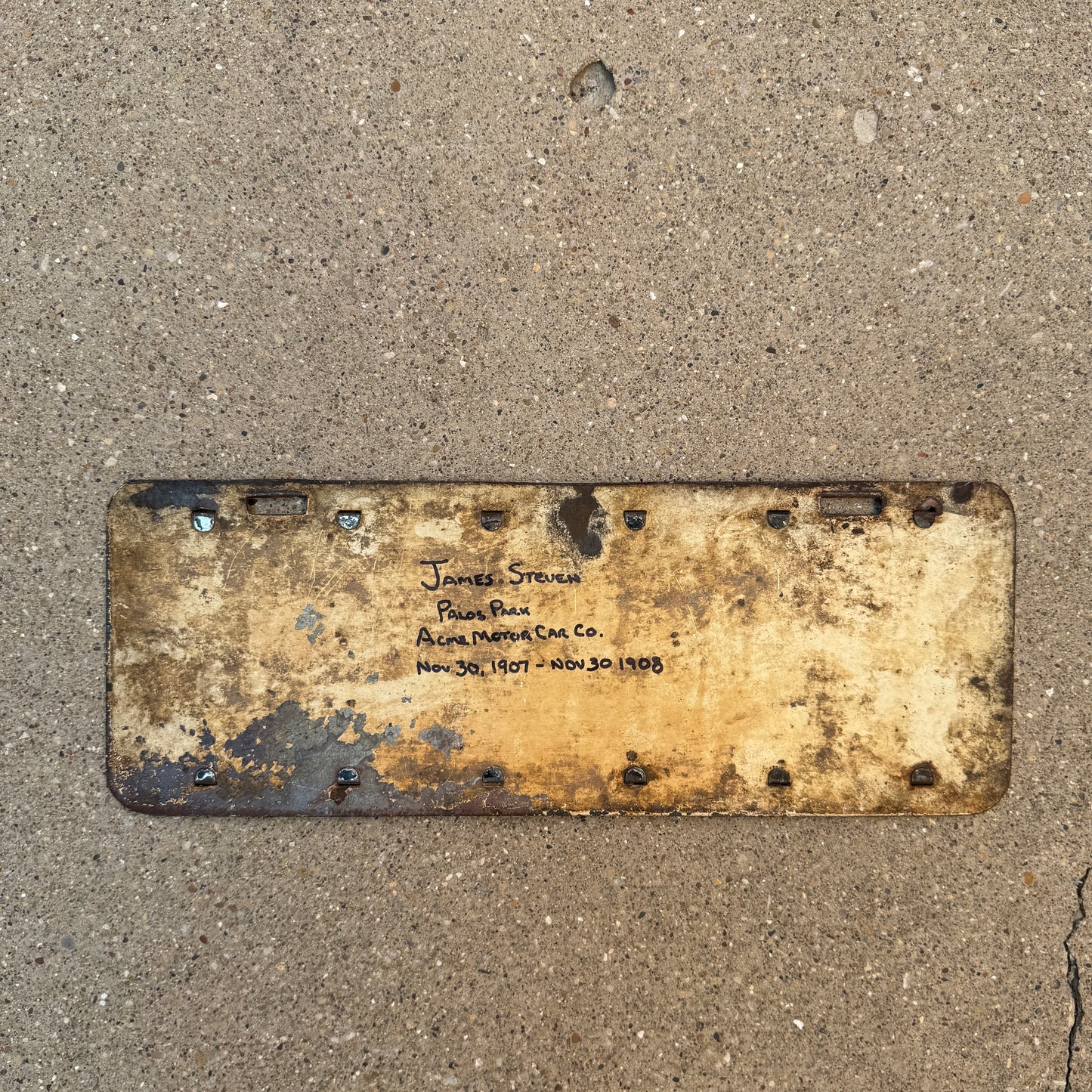 1908 1909 Illinois Prestate License Plate Auto Tag 17013