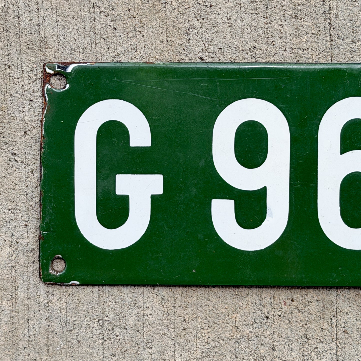 1914 New Hampshire Porcelain Garbage License Plate Auto Tag High Quality G 96
