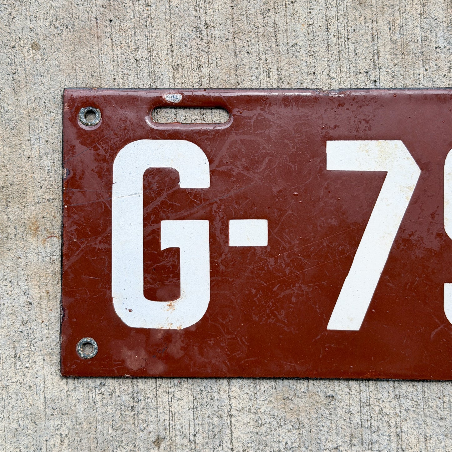1919 New Hampshire Porcelain Garbage License Plate Auto Tag High Quality G 79