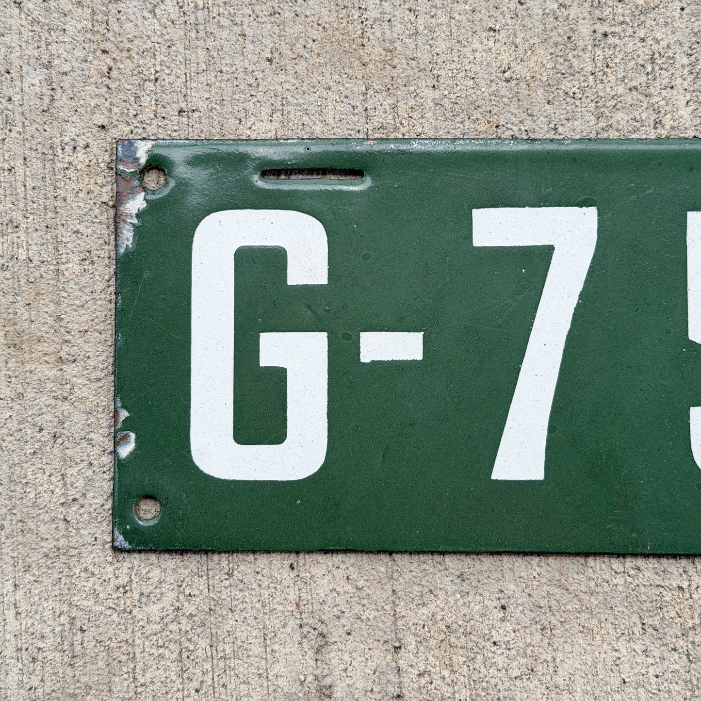 1920 New Hampshire Porcelain Garbage License Plate Auto Tag High Quality G 75