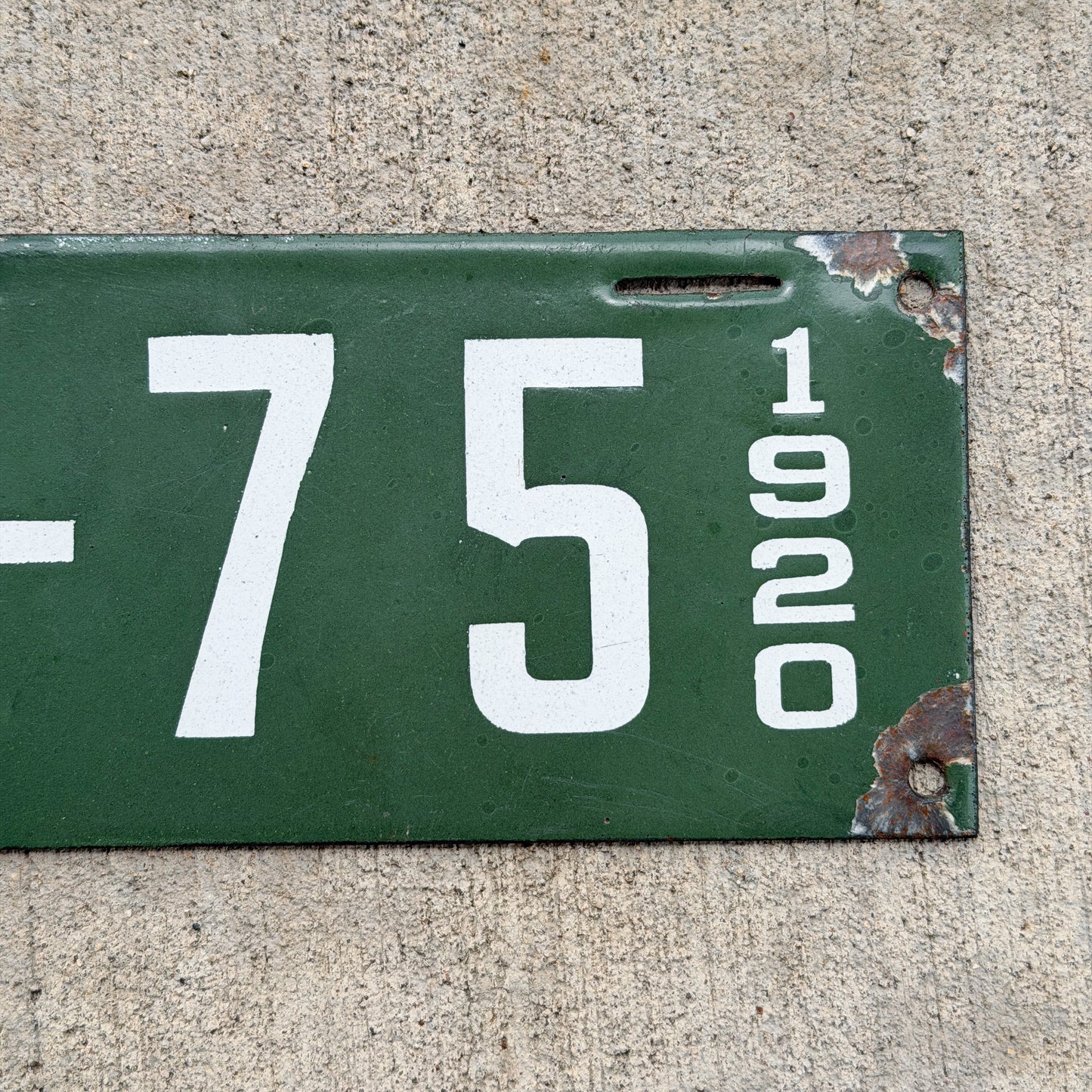 1920 New Hampshire Porcelain Garbage License Plate Auto Tag High Quality G 75