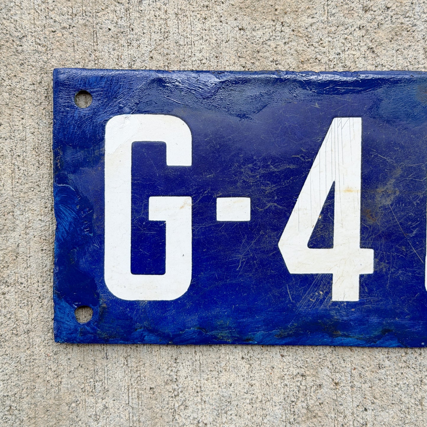 1921 New Hampshire Porcelain Garbage License Plate Auto Tag G 40