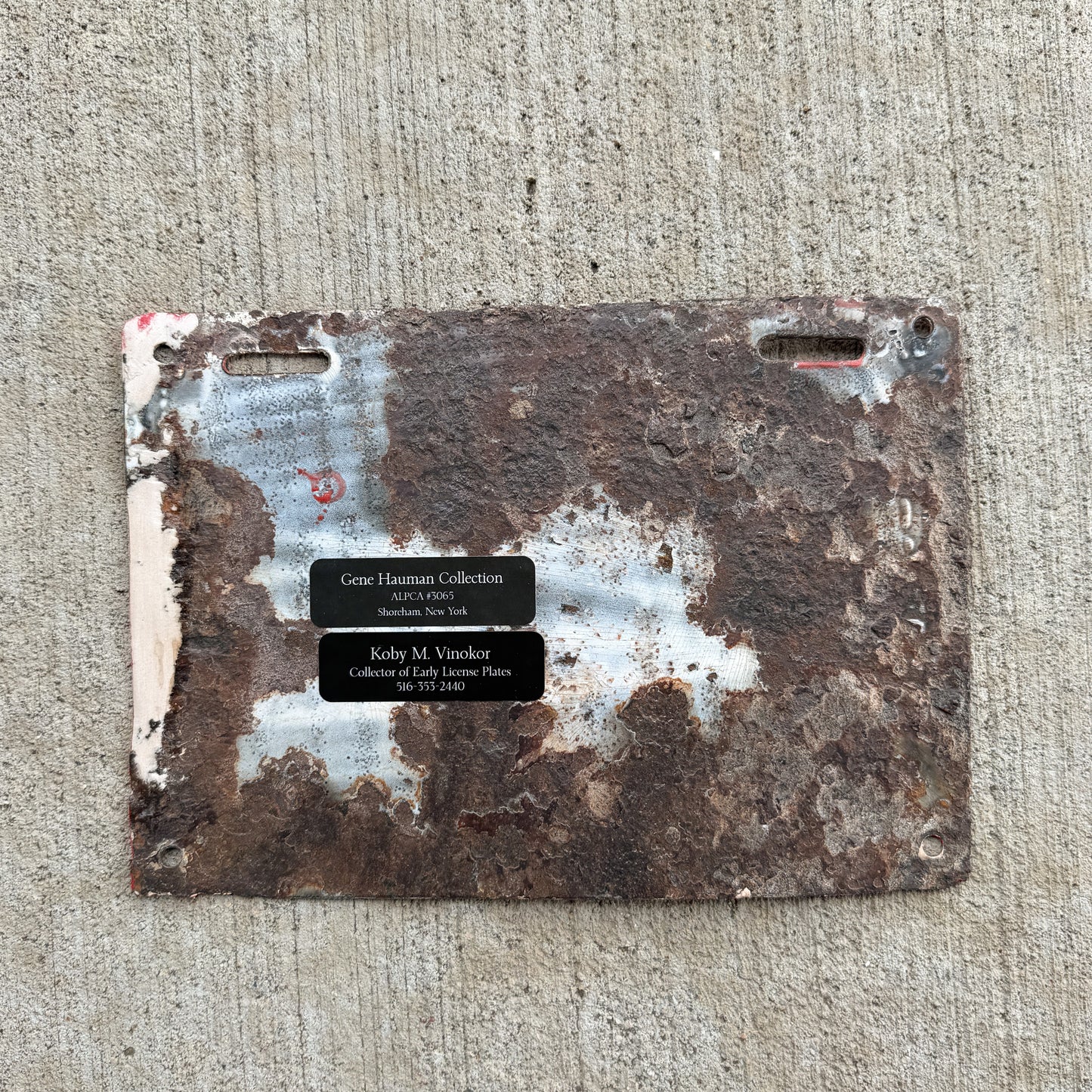 1914 Shawnee Oklahoma Porcelain License Plate Auto Tag 553