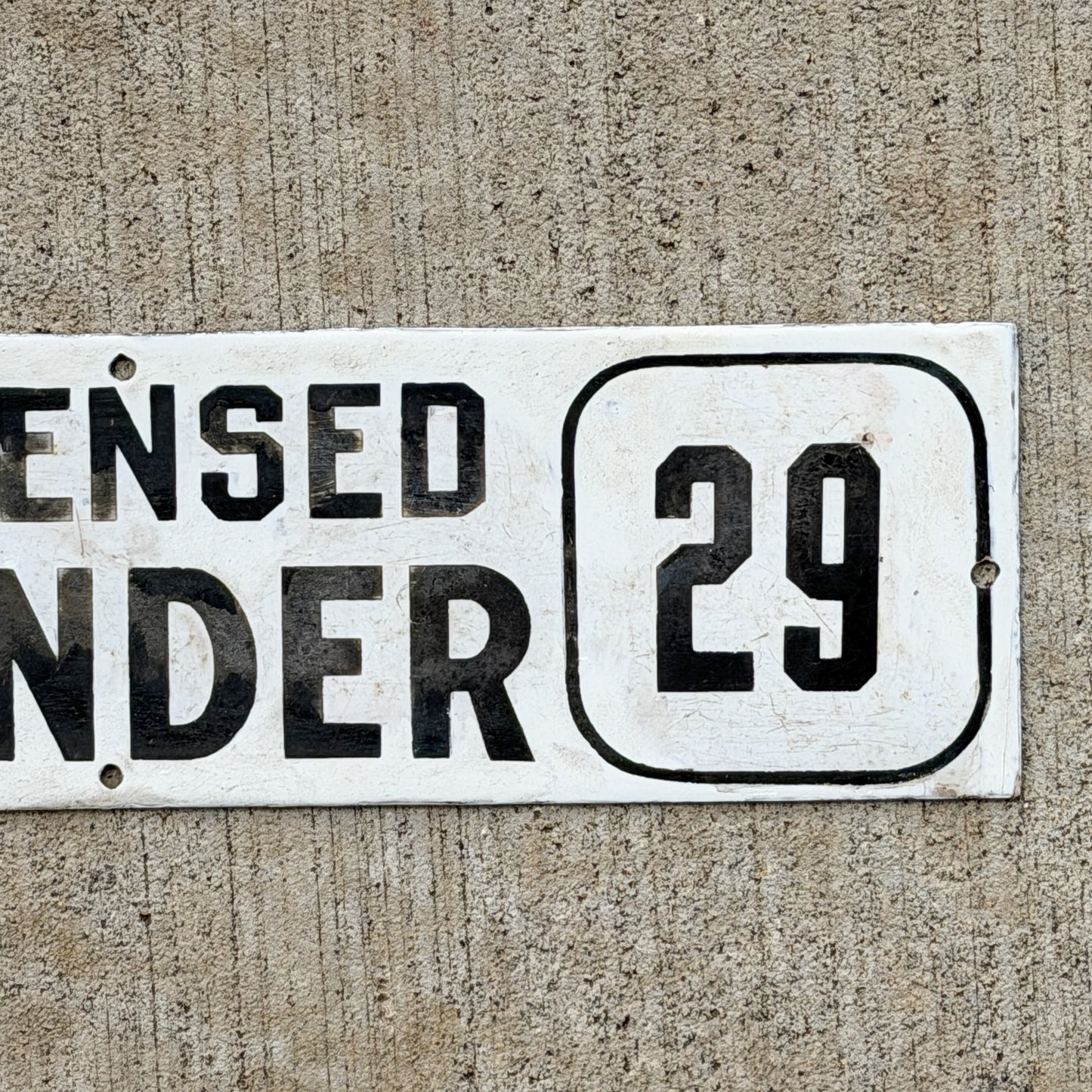 1915 New York Porcelain Vender License Plate Auto Tag 29
