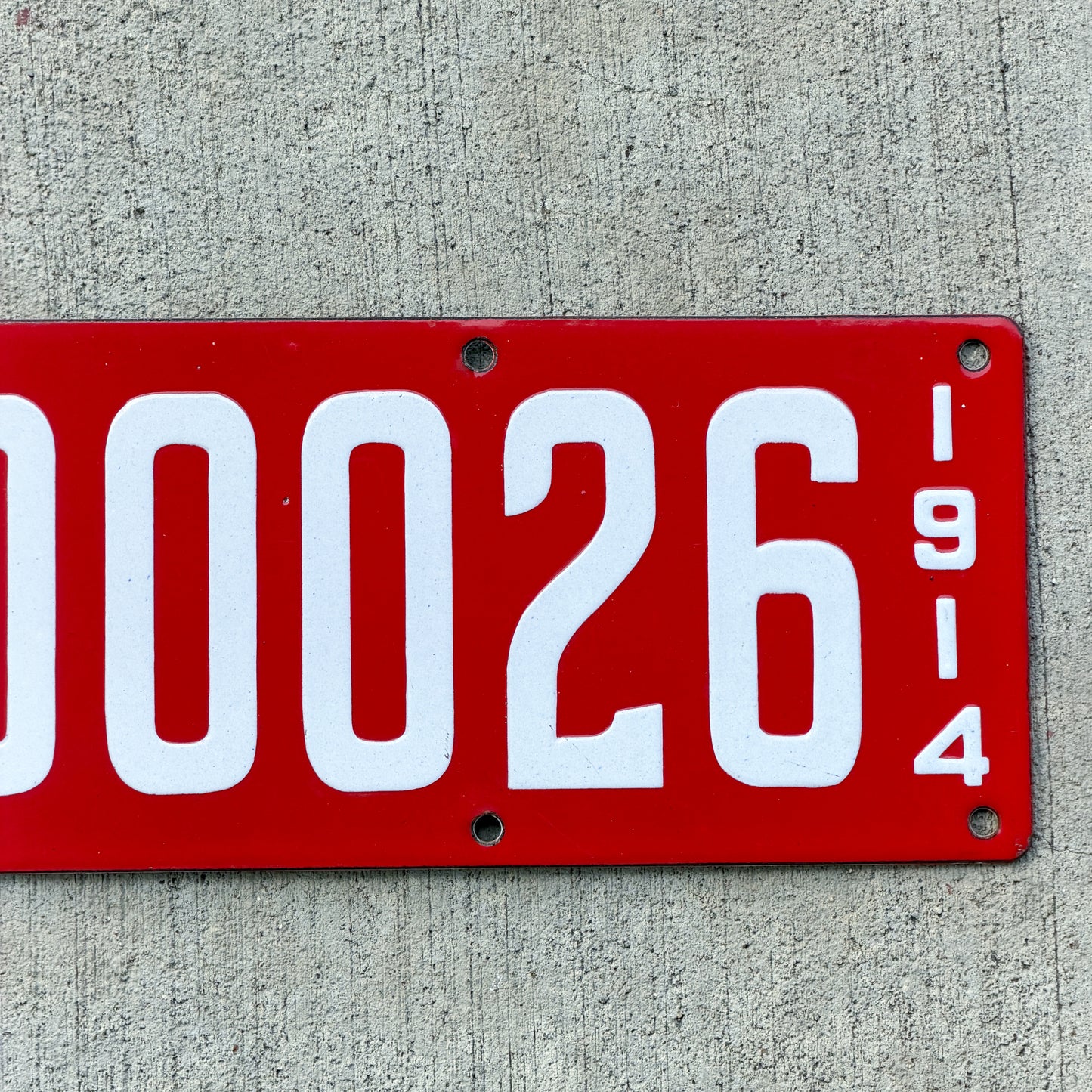 1914 California Porcelain Used Car Dealer License Plate Auto Tag High Quality C 100026