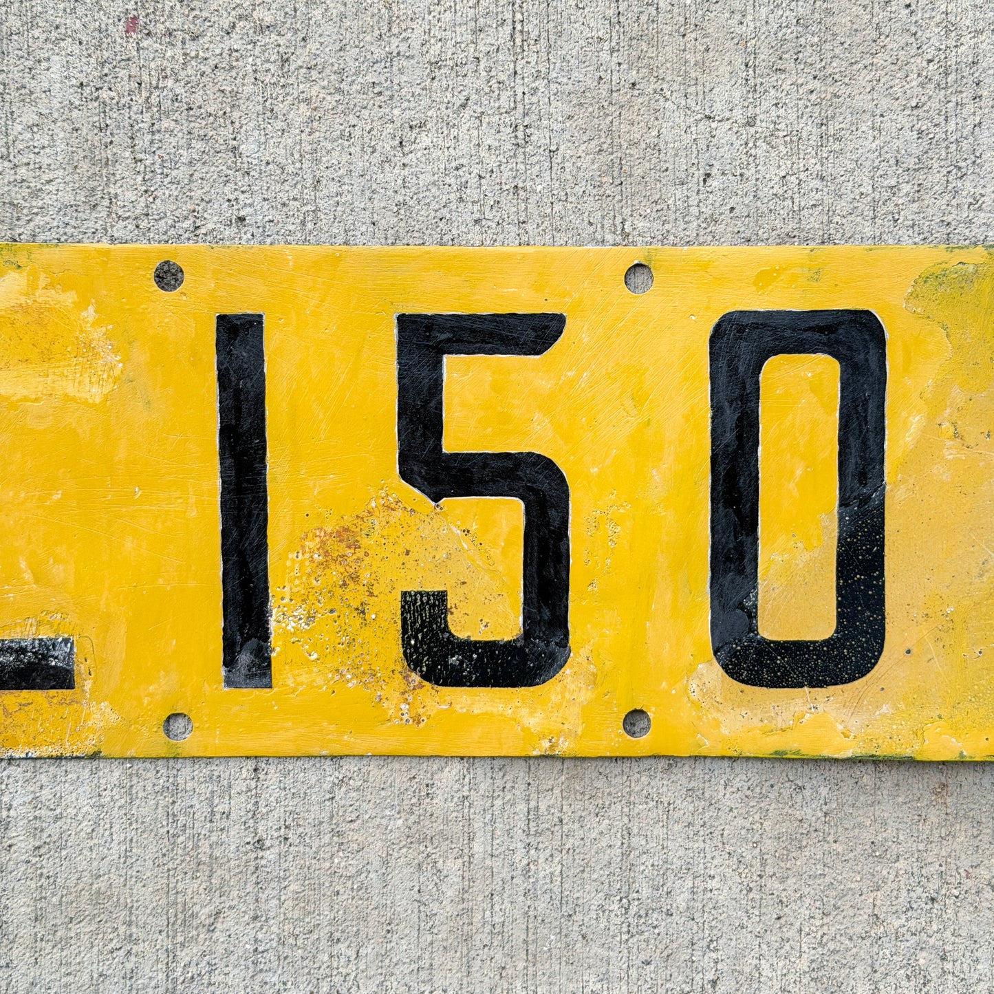 1915 California Porcelain Used Car Dealer License Plate Auto Tag Very Hard to Find Type L 150