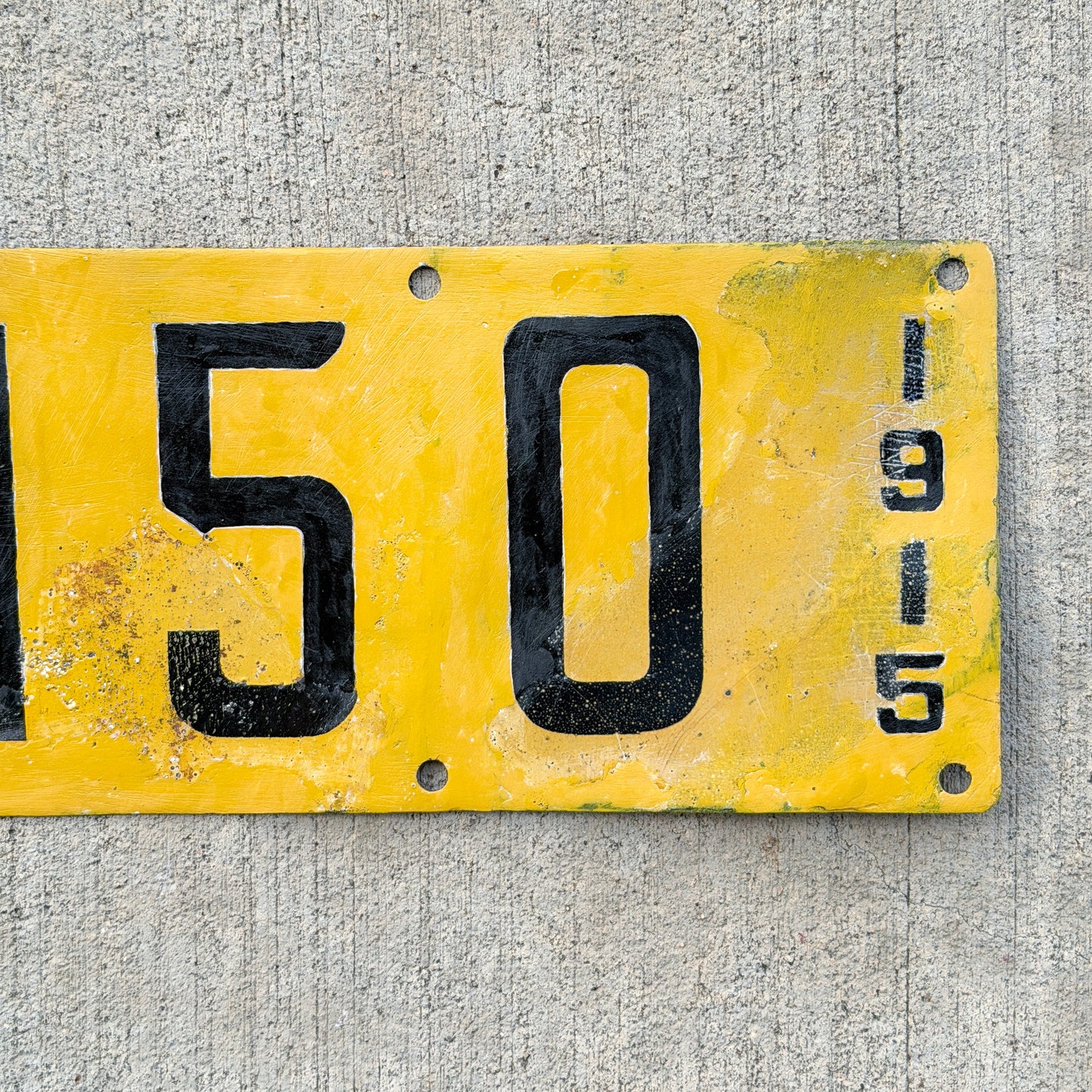 1915 California Porcelain Used Car Dealer License Plate Auto Tag Very Hard to Find Type L 150