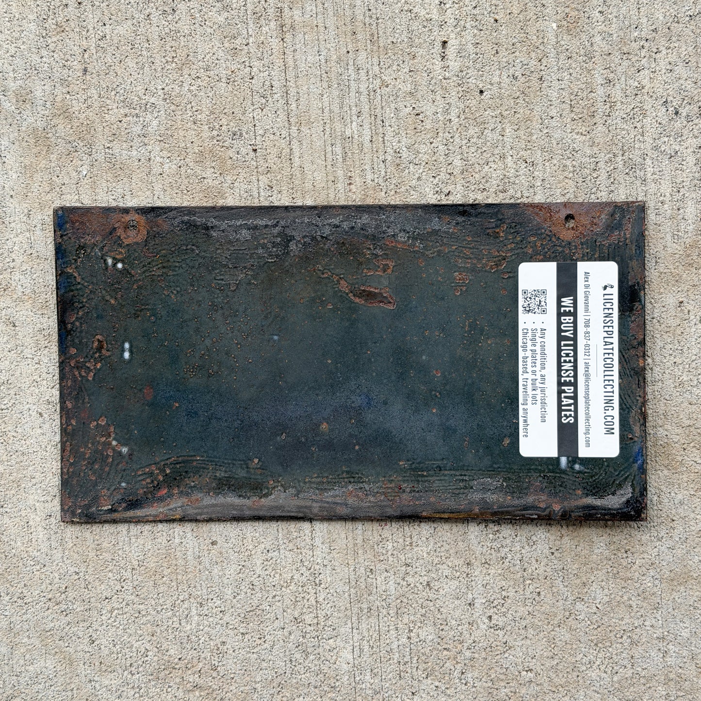 1907 St Louis Missouri Porcelain License Plate Auto Tag Garage Low Number Three Digit 142