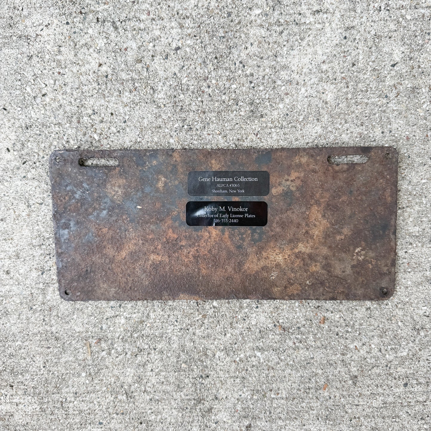 1913 Kansas City Missouri Porcelain License Plate Auto Tag Type 2 88898