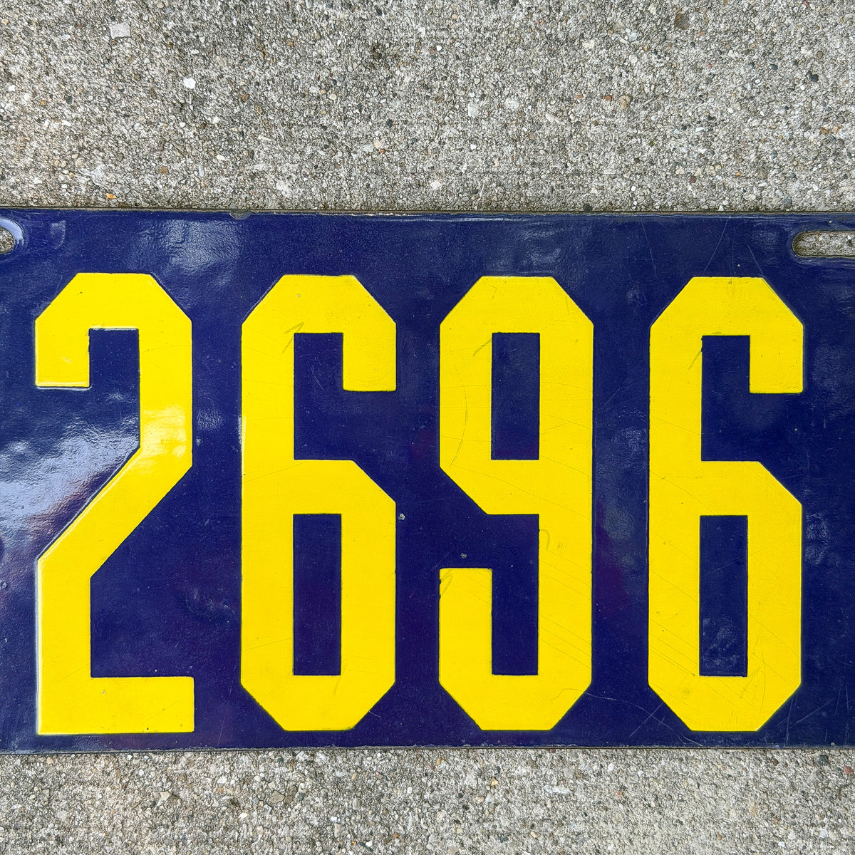 1912 New Jersey Porcelain License Plate Auto Tag High Quality 26962