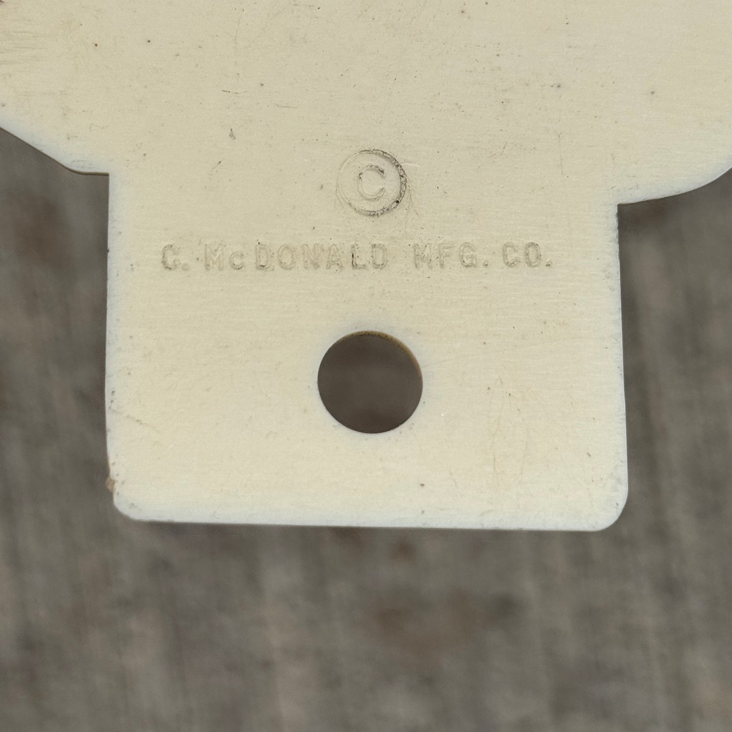 1960 Era Giants New York License Plate Topper Auto Tag MLB Baseball McDonald Mfg Co