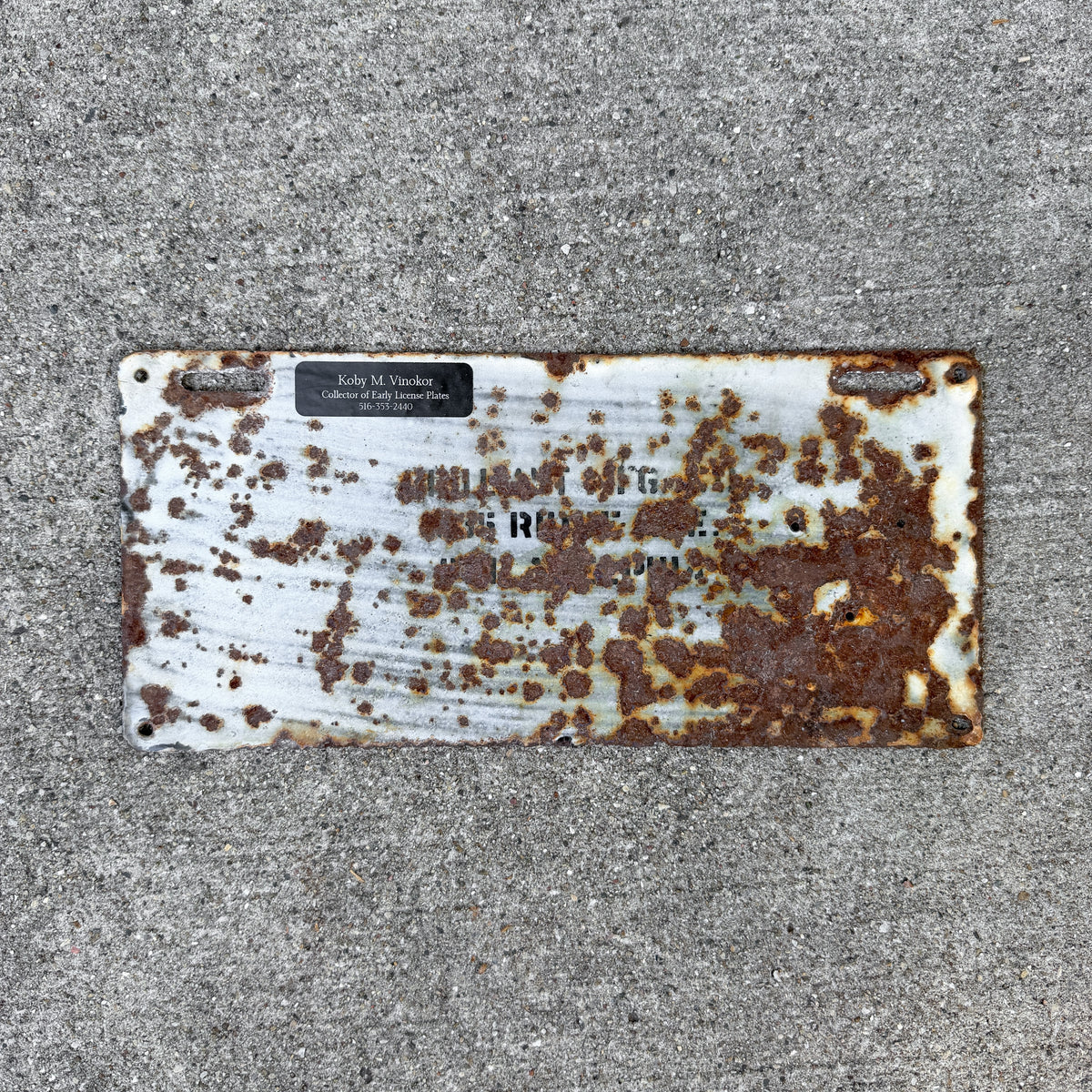 1914 Pennsylvania Porcelain License Plate Auto Tag 16775