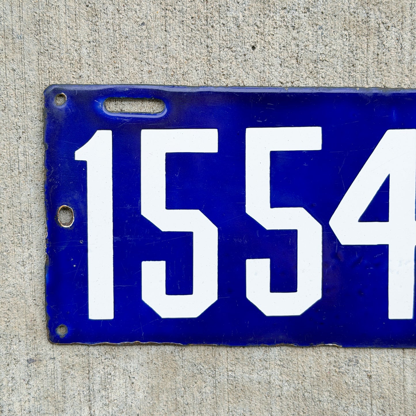1909 Ohio Porcelain License Plate Auto Tag 15540