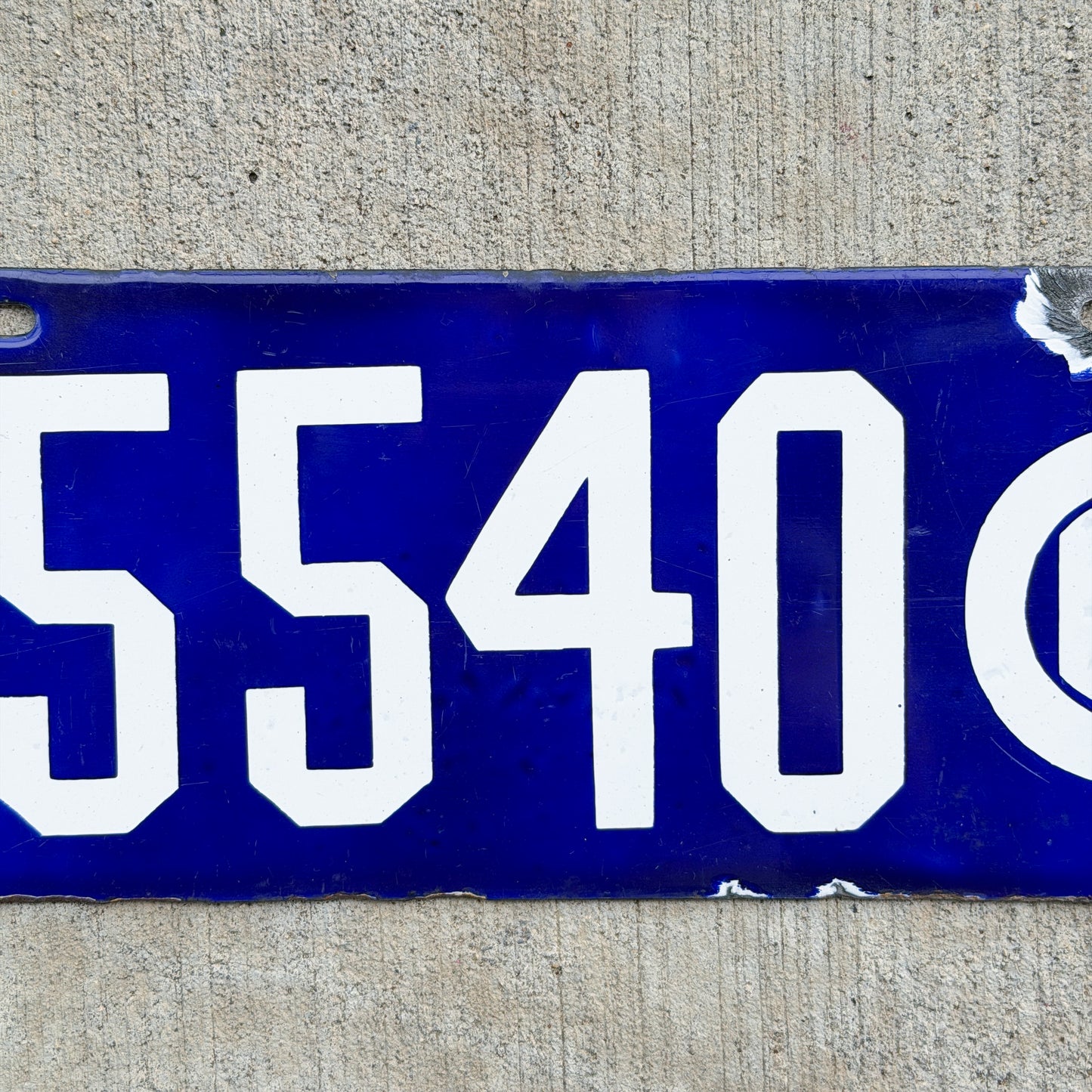 1909 Ohio Porcelain License Plate Auto Tag 15540