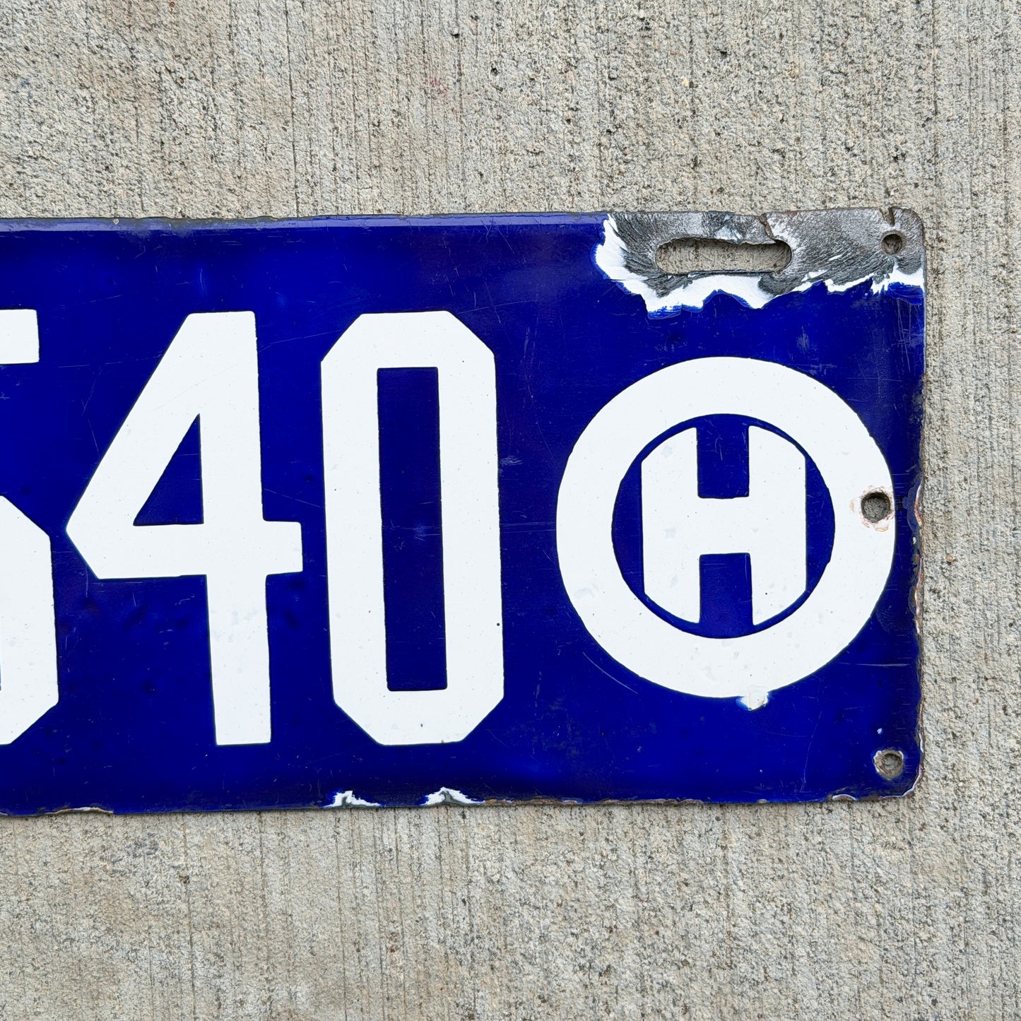 1909 Ohio Porcelain License Plate Auto Tag 15540