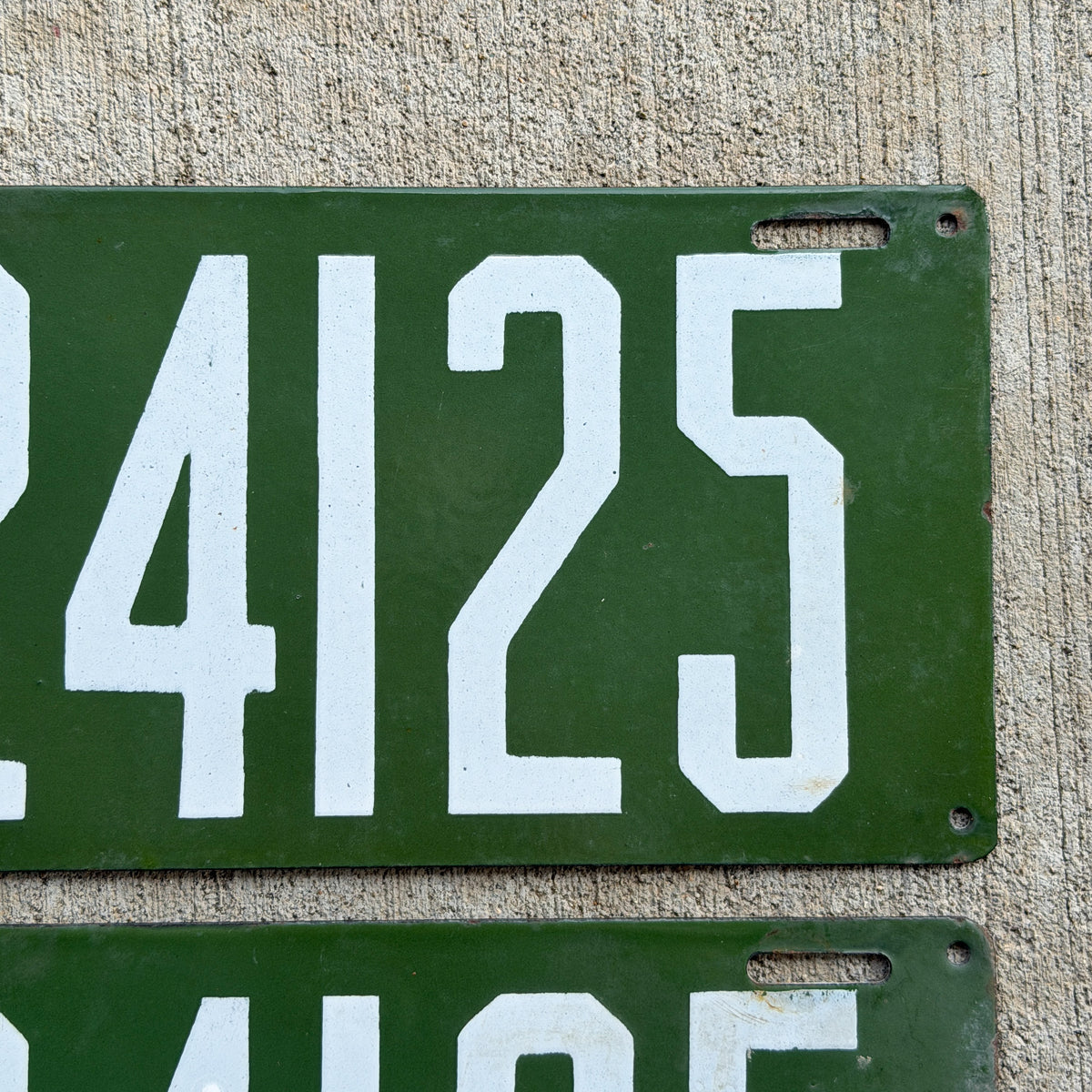 1913 Pennsylvania Porcelain License Plate Pair Auto Tag High Quality 24125