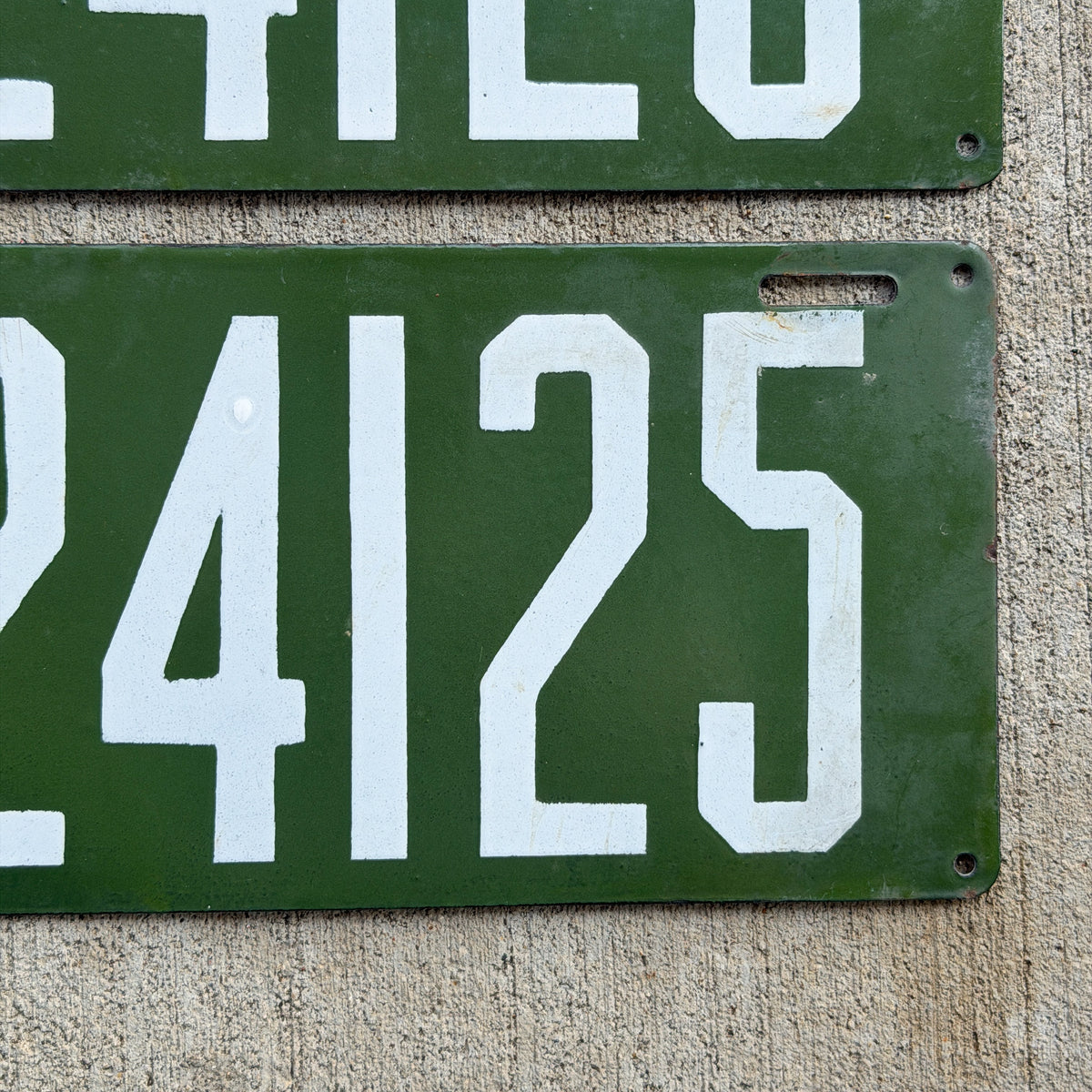 1913 Pennsylvania Porcelain License Plate Pair Auto Tag High Quality 24125