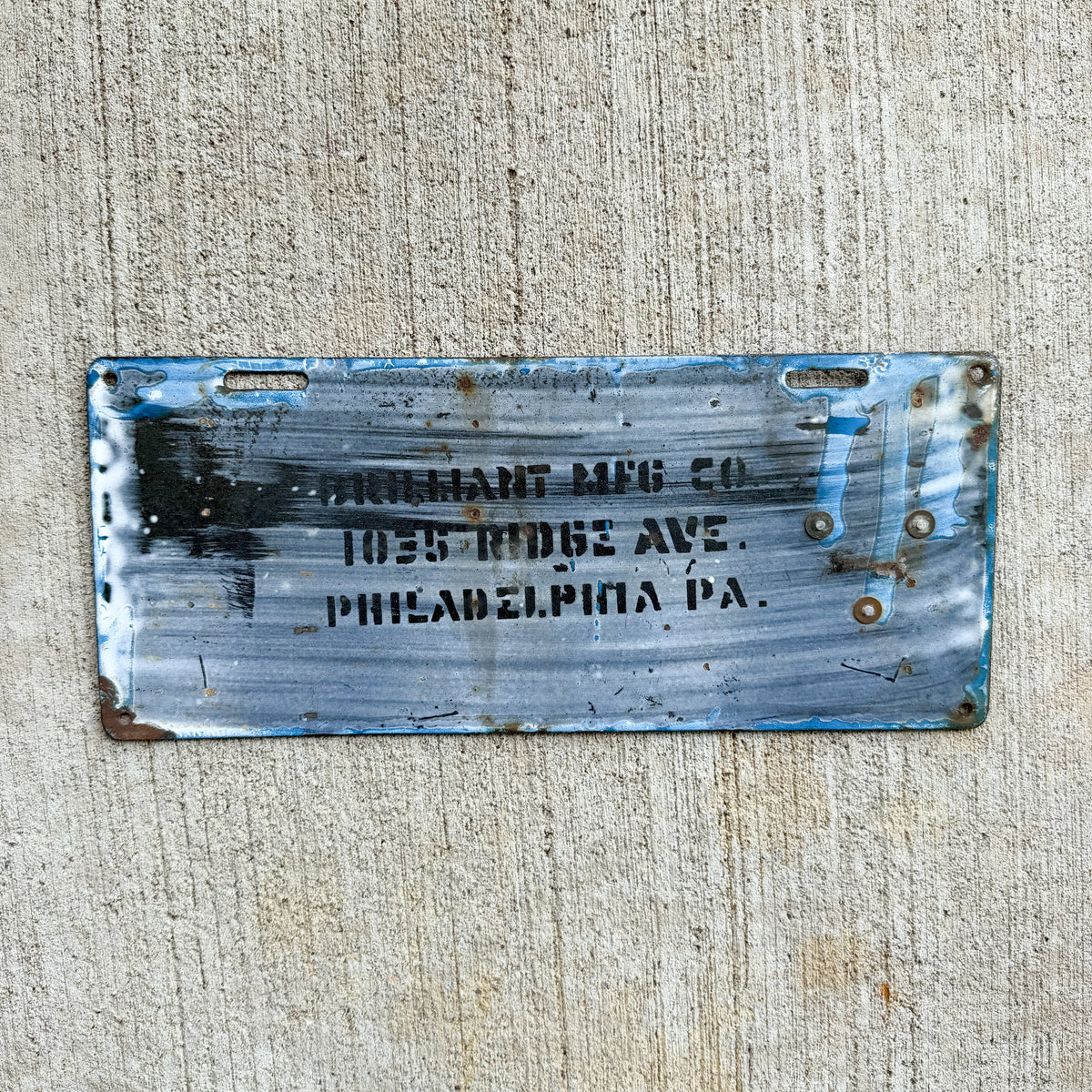 1915 Pennsylvania Porcelain License Plate Auto Tag 1 Vintage 39930