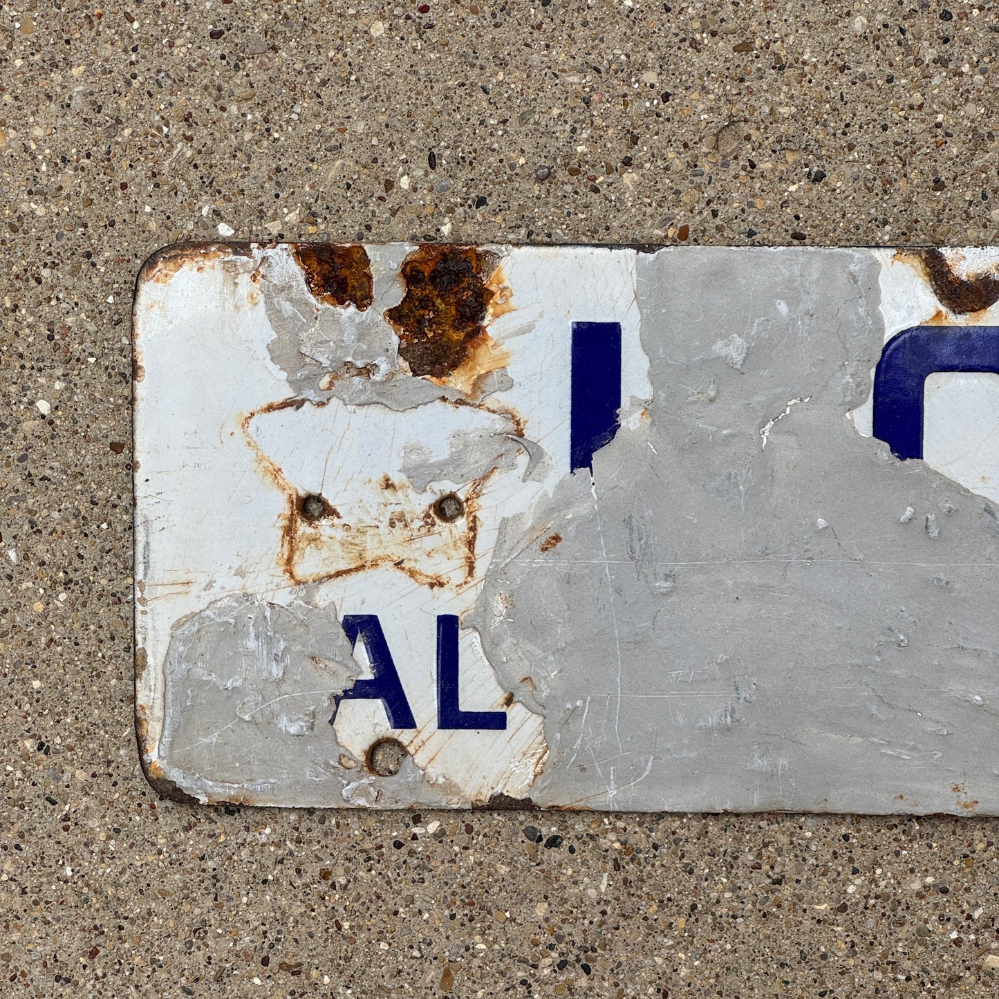 1916 1919 California Porcelain License Plate Auto Tag 116933