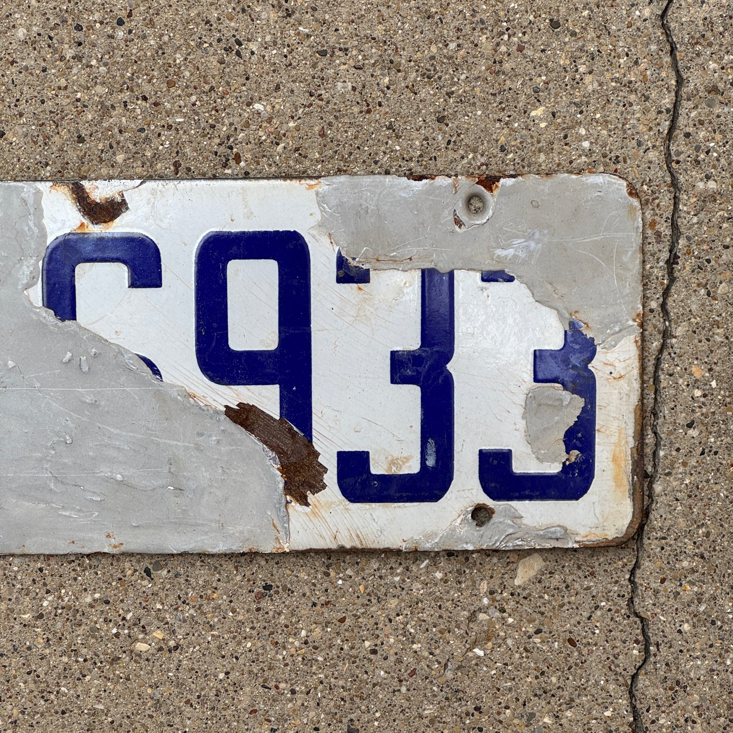 1916 1919 California Porcelain License Plate Auto Tag 116933