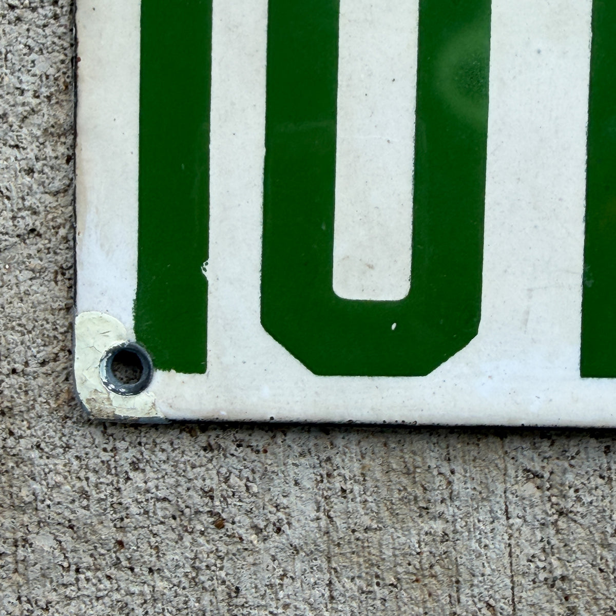 1915 Volusia County Florida Porcelain License Plate Auto Tag 1010