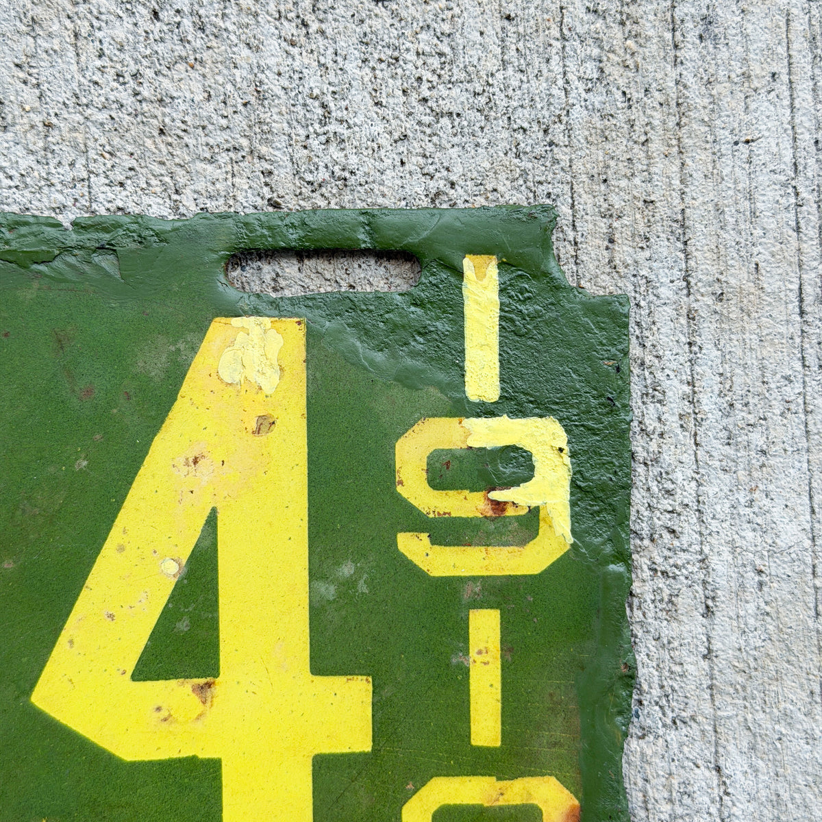 1913 Arkansas Porcelain License Plate Auto Tag Low Number Four Digit 3464