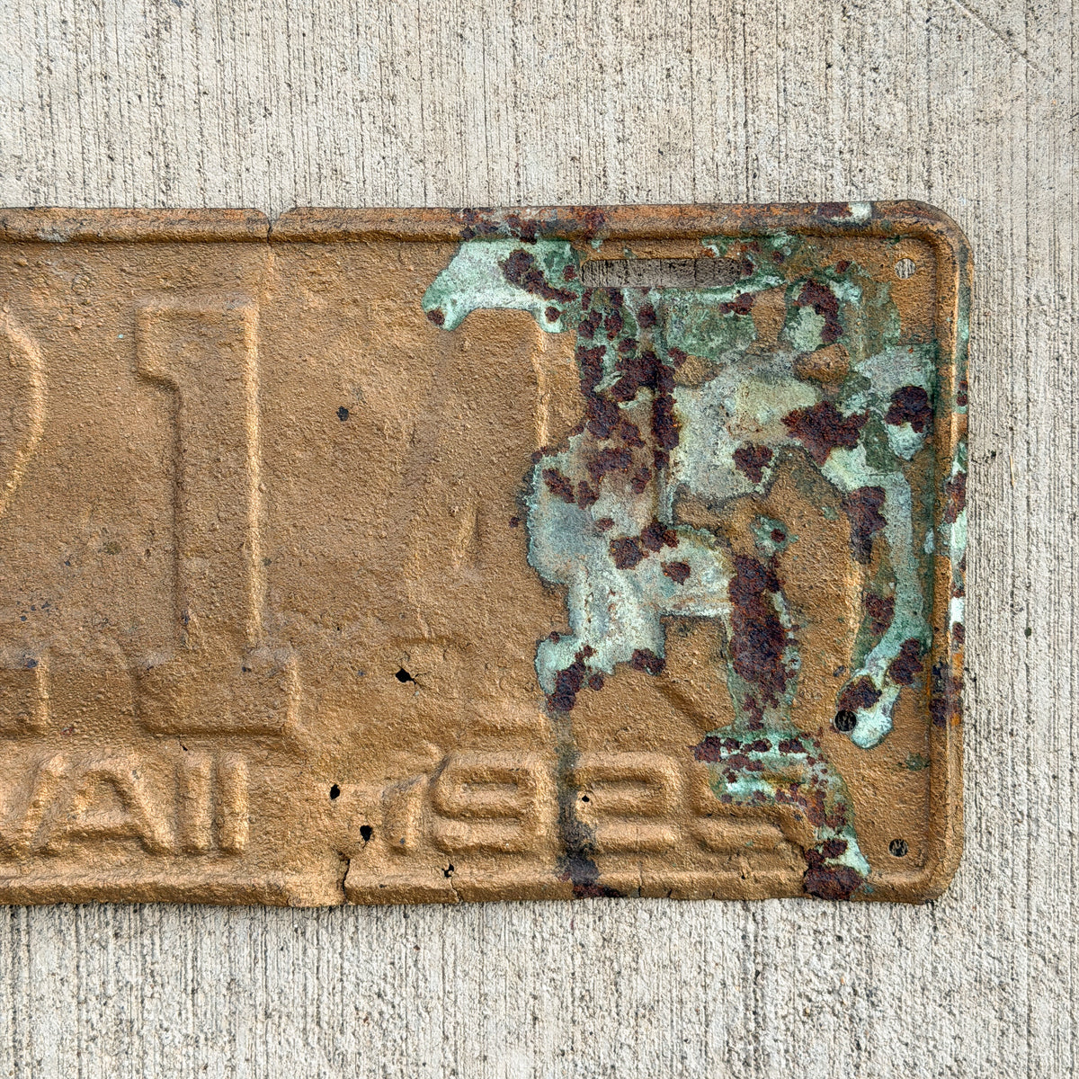 1925 Hawaii License Plate Auto Tag 321 45