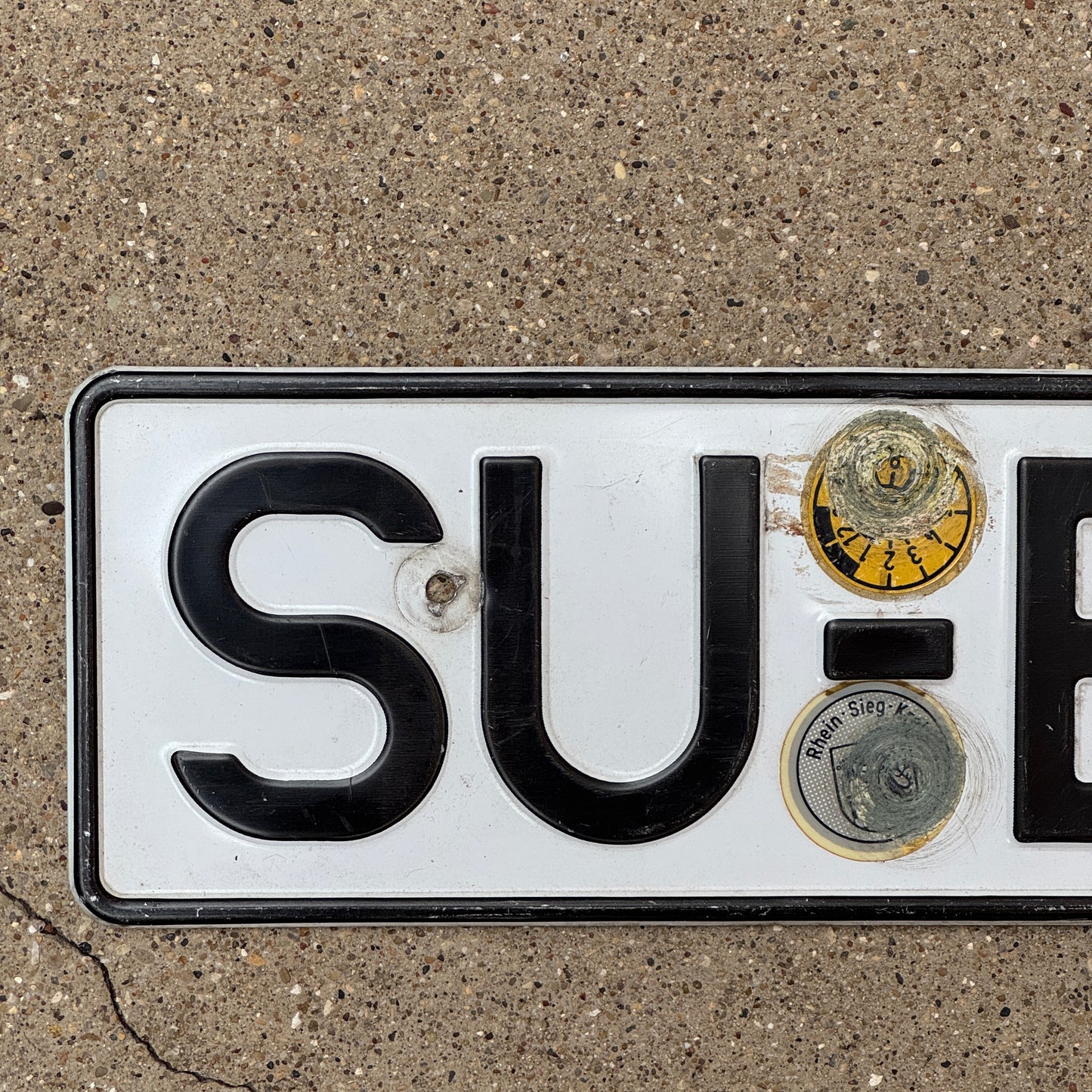 1980 Era Germany License Plate Auto Tag Garage Decor Lawyer Gift SUES 882