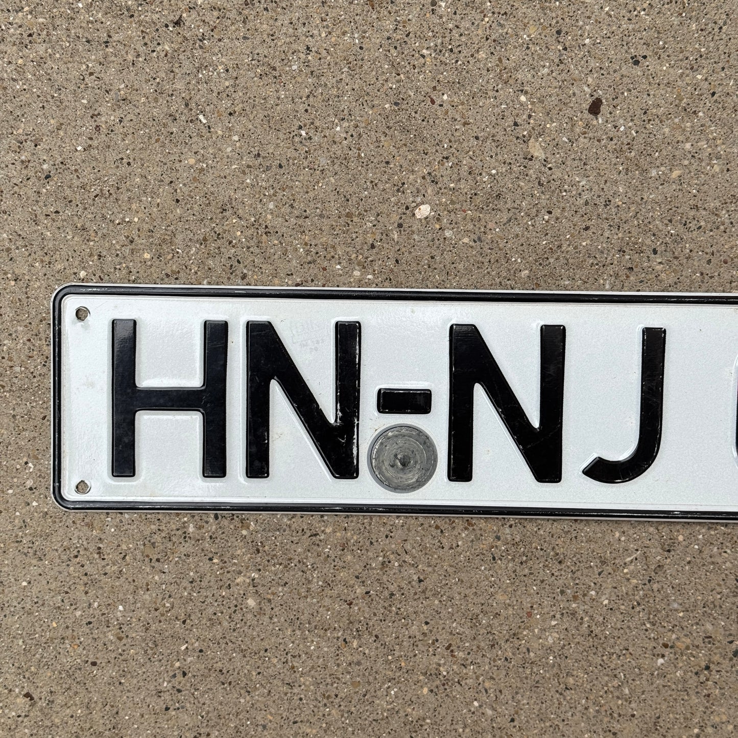 1980 Era Germany License Plate Auto Tag HNNJ 657