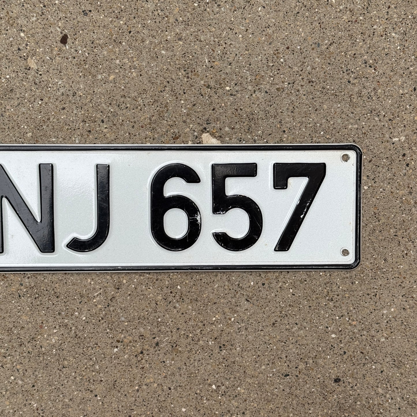 1980 Era Germany License Plate Auto Tag HNNJ 657