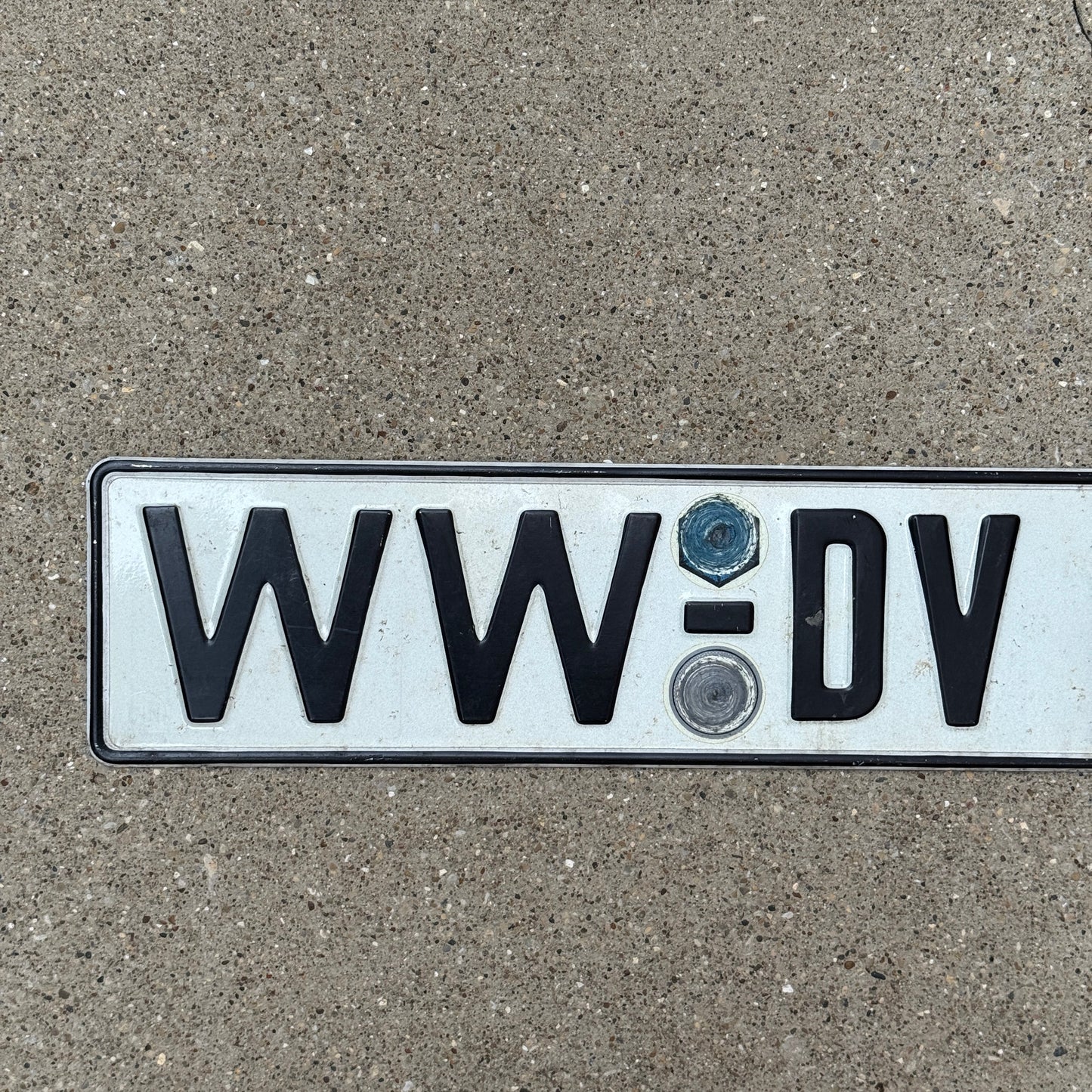 1980 Era Germany License Plate Auto Tag WWDV 138