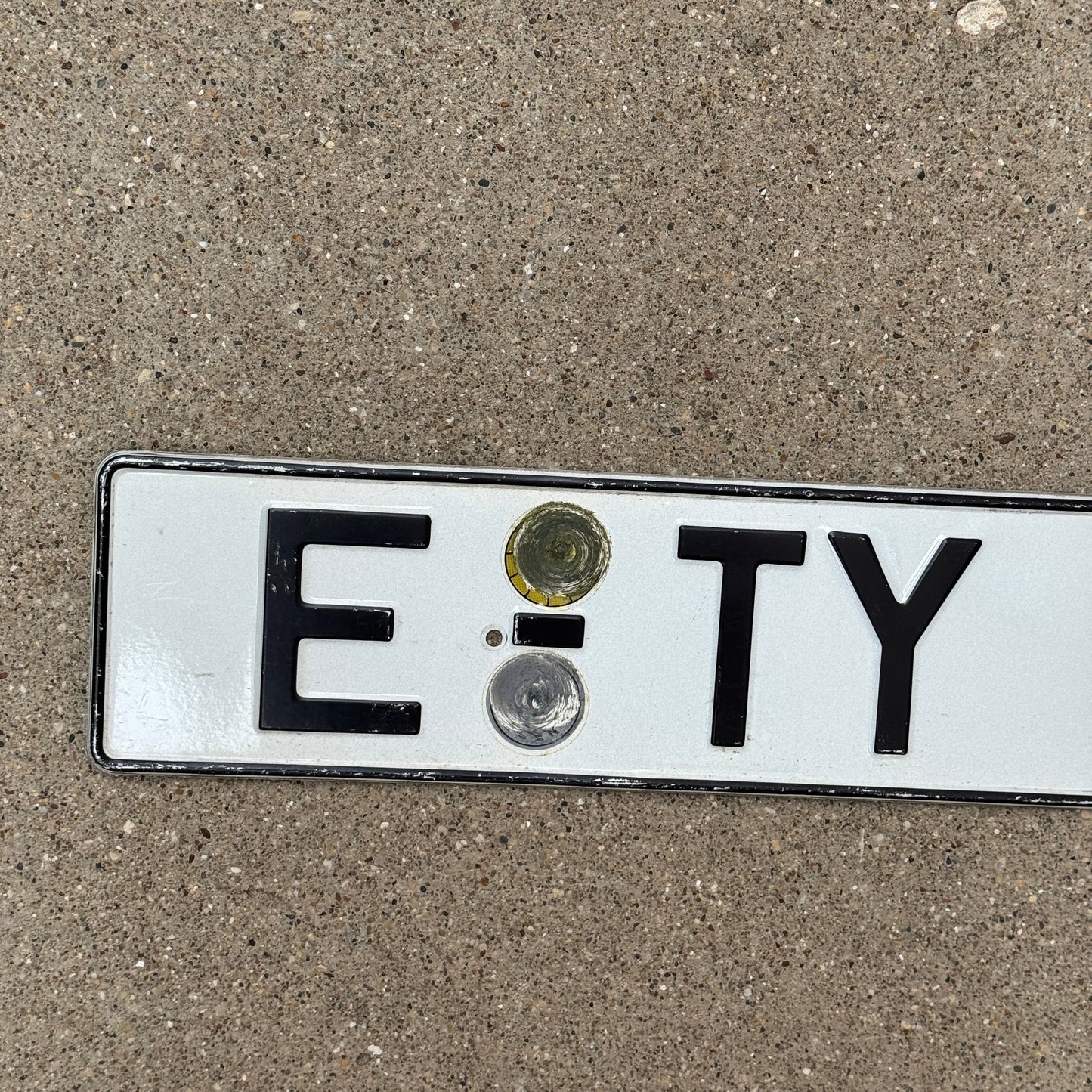 1980 Era Germany License Plate Auto Tag ETY 34