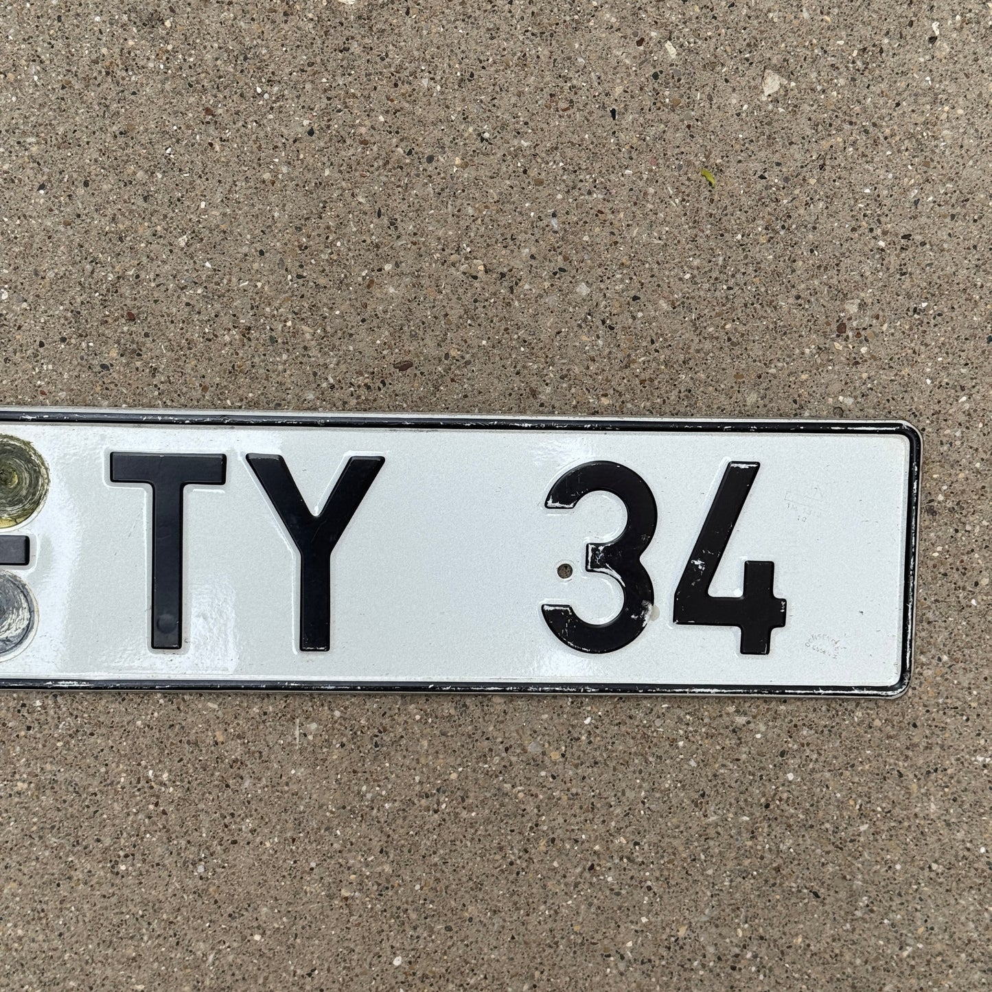 1980 Era Germany License Plate Auto Tag ETY 34