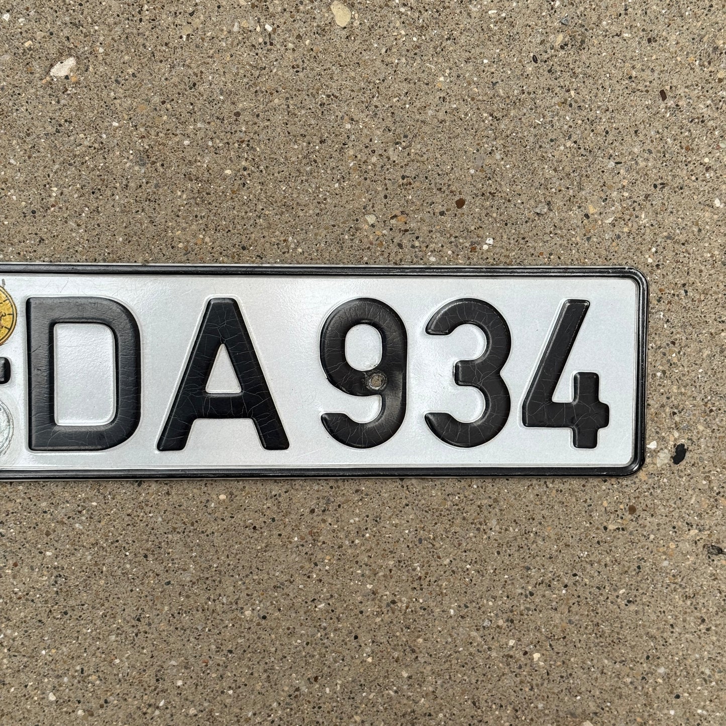 1980 Era Germany License Plate Auto Tag BMDA 934