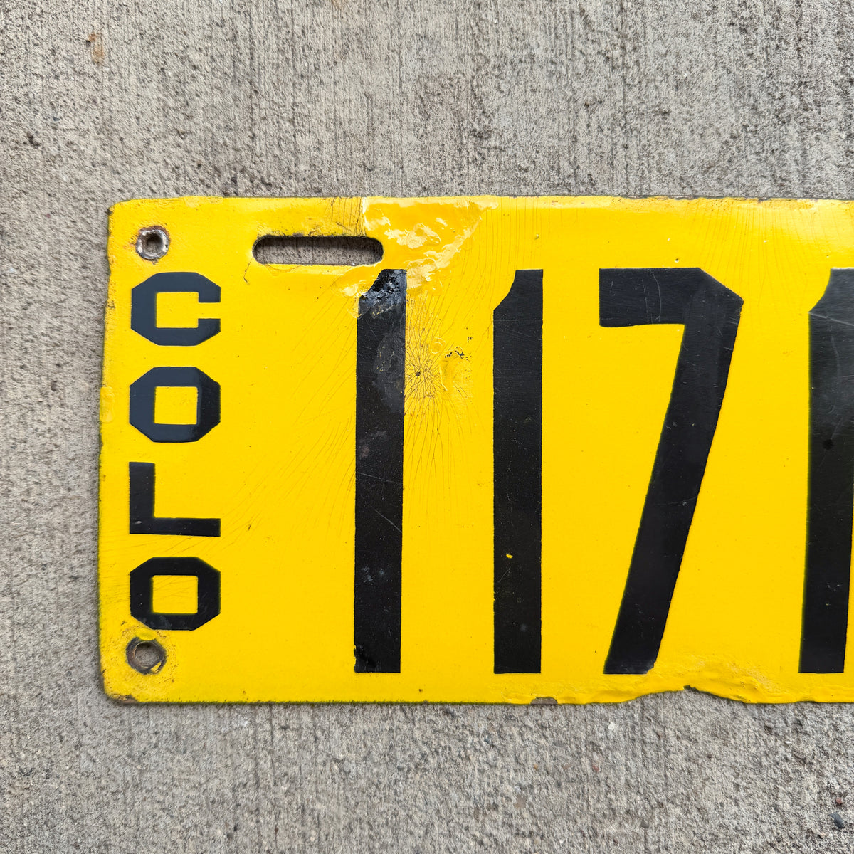 1915 Colorado Porcelain License Plate Auto Tag 11710