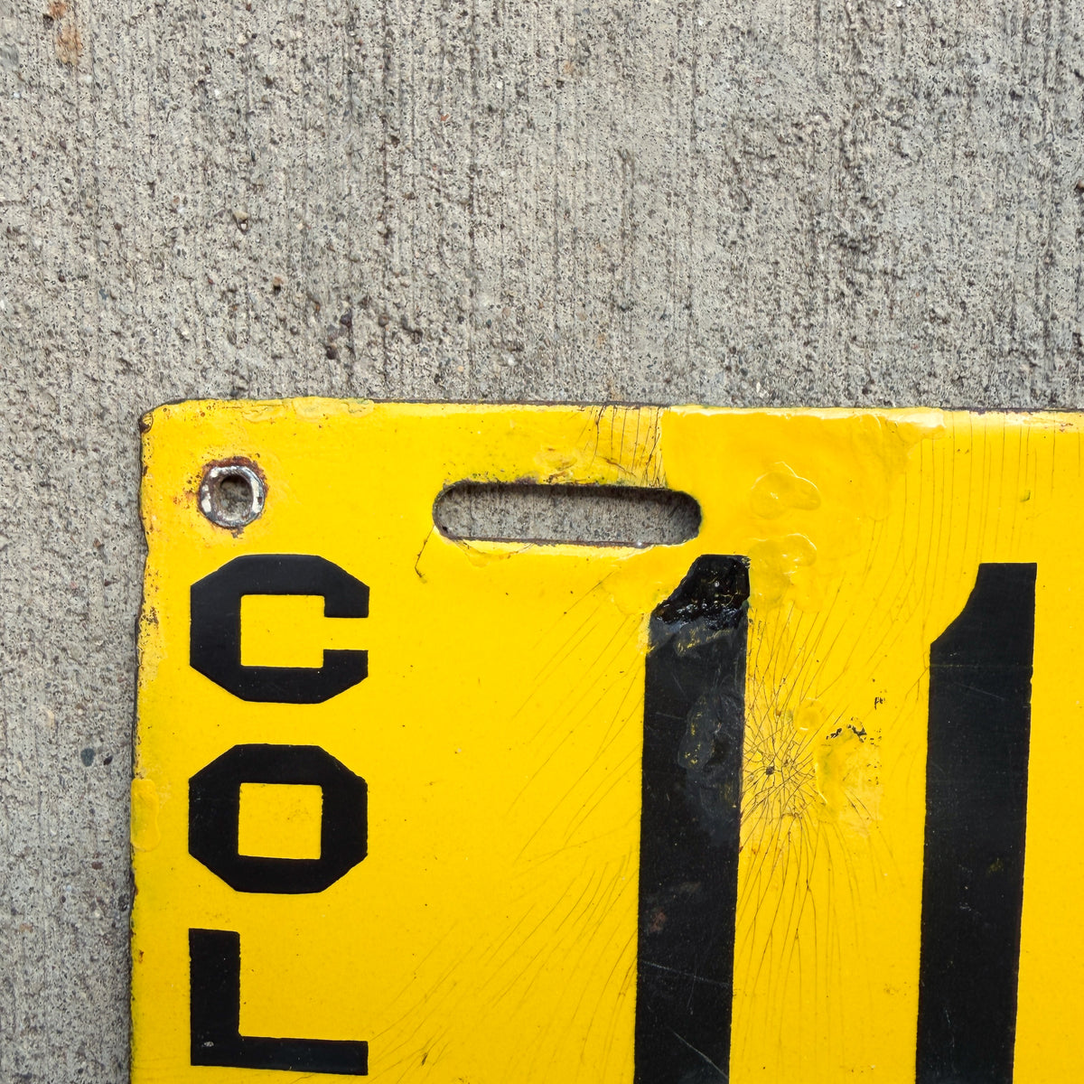 1915 Colorado Porcelain License Plate Auto Tag 11710