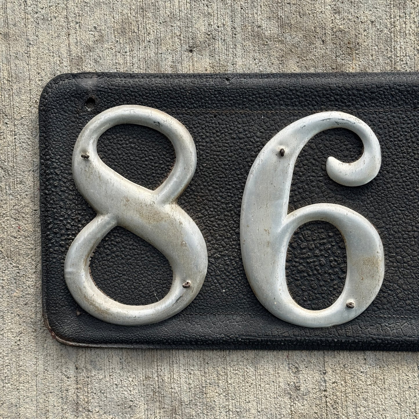 1907 1917 Texas Leather Prestate License Plate Auto Tag Low Number Three Digit 862