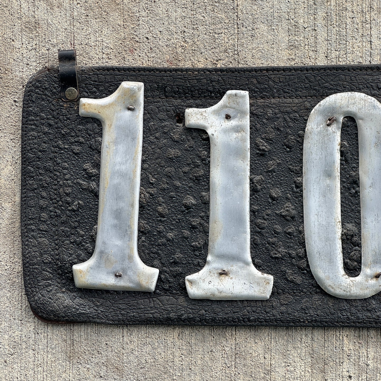 1907 1917 Texas Leather Prestate License Plate Auto Tag 1107