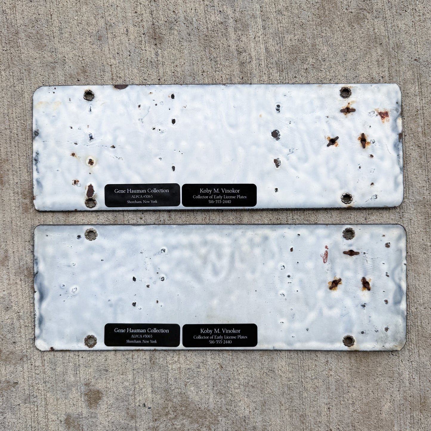 1916 1919 California Porcelain License Plate Pair Auto Tag High Quality With Matching Tabs 34515