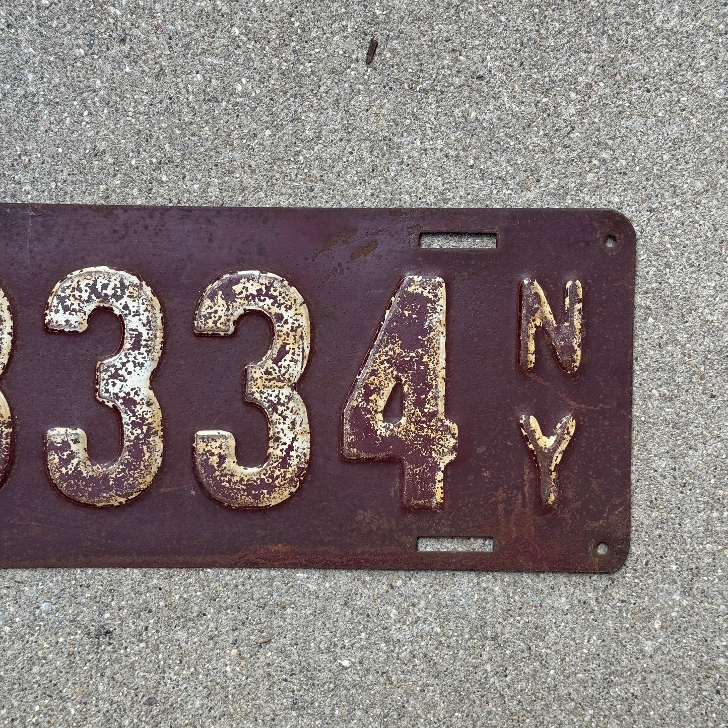 1911 New York License Plate Auto Tag 73334