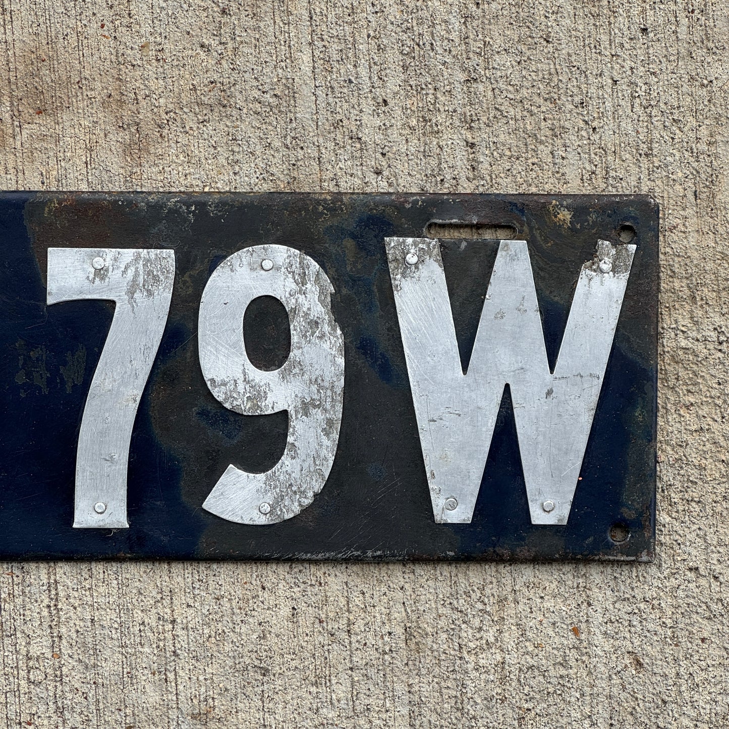 1913 Wisconsin License Plate Auto Tag Low Number Four Digit 8979 W
