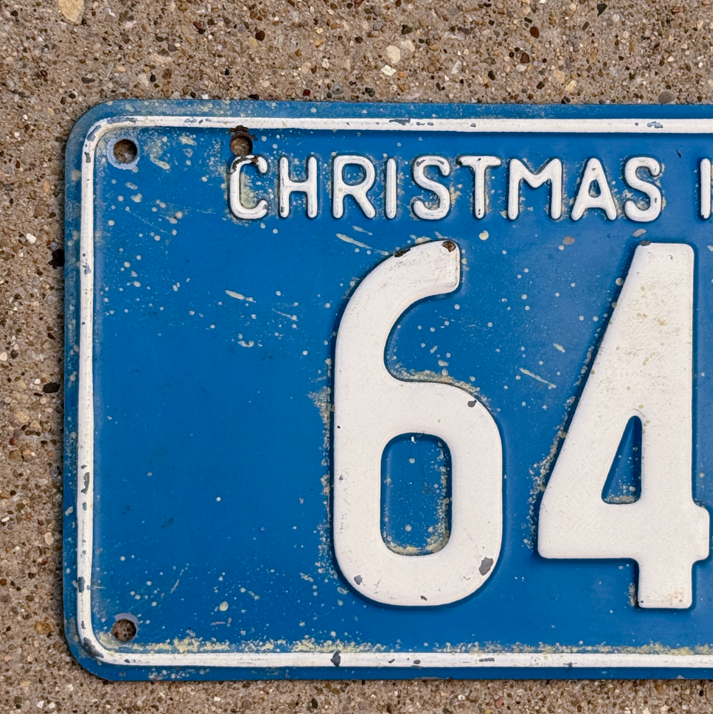 1972 Christmas Island License Plate Auto Tag 641
