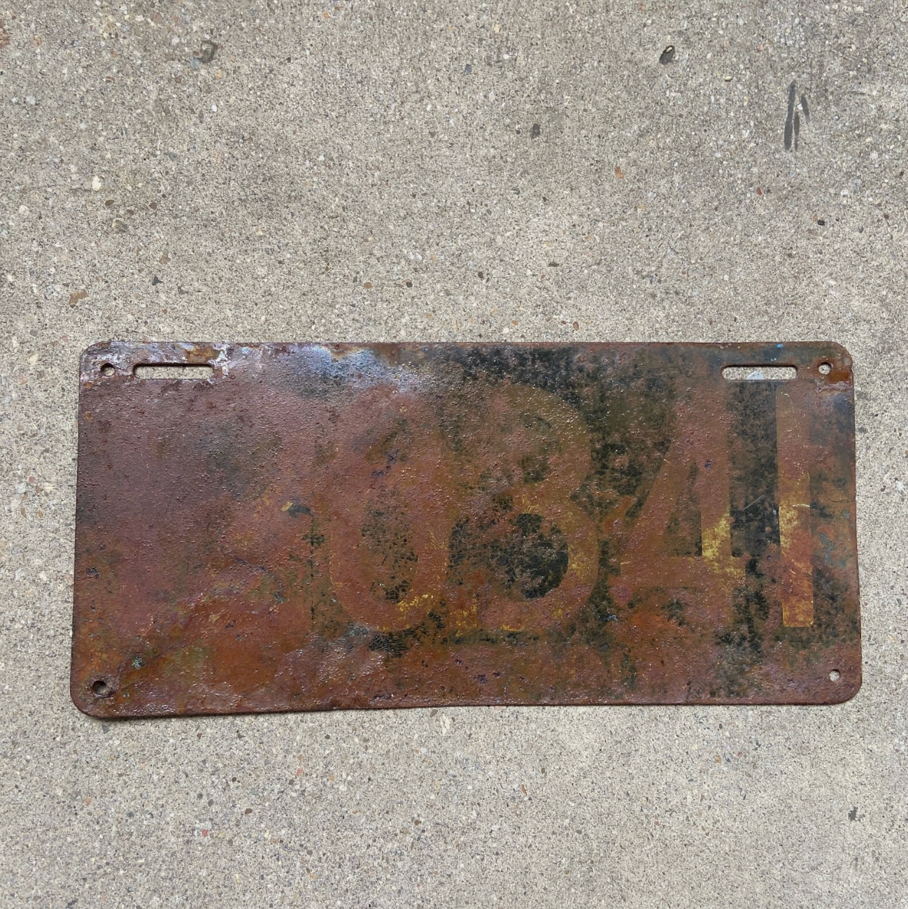 1919 Nevada License Plate Auto Tag Double Sided Made with Surplus Massachusetts Plate 36063