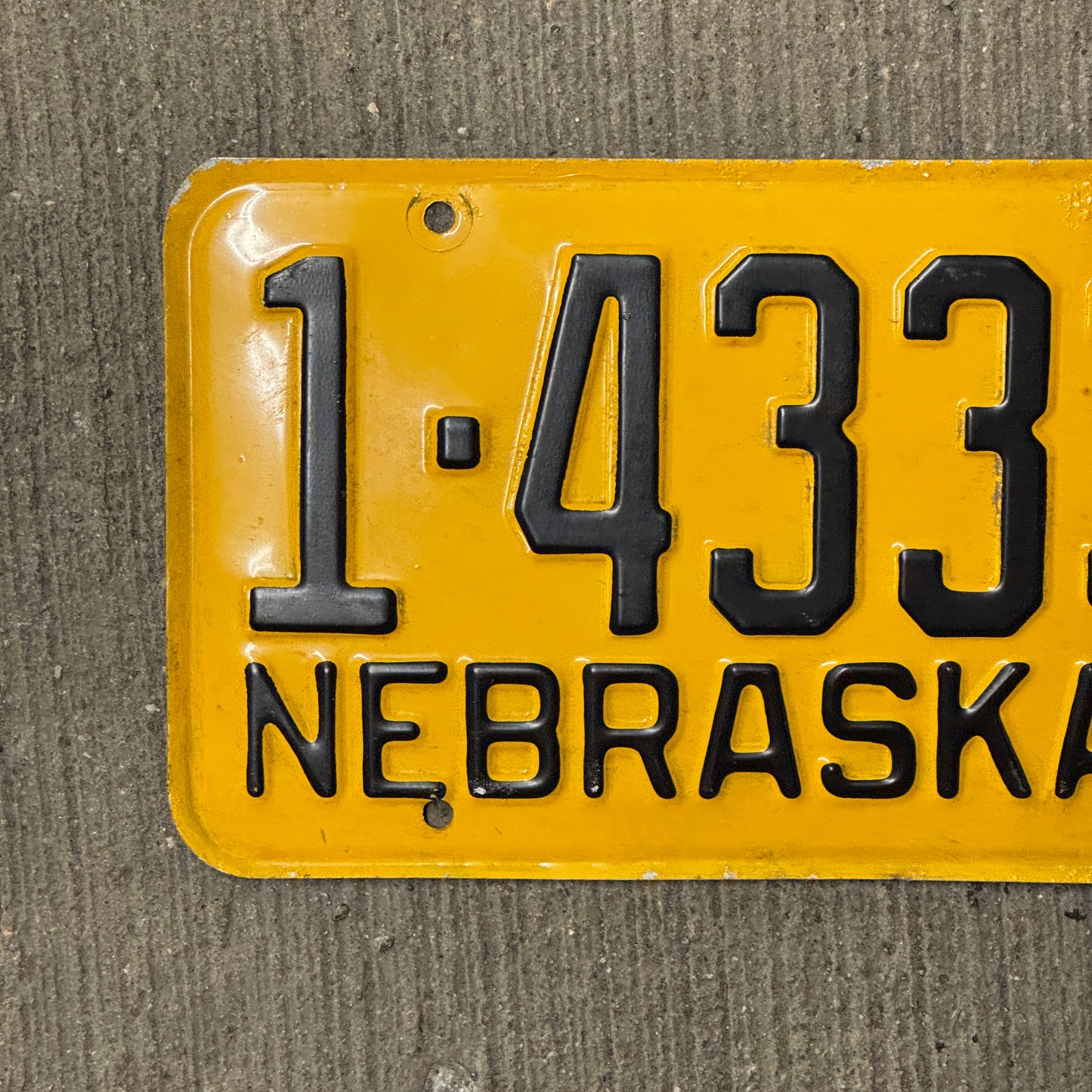 1952 Nebraska License Plate Auto Tag Repeat Repeating 1 4 333 5