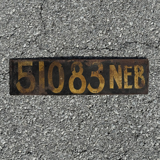 Photo of a Nebraska Prestate License Plate Auto Tag Garage Decor Vintage 51083