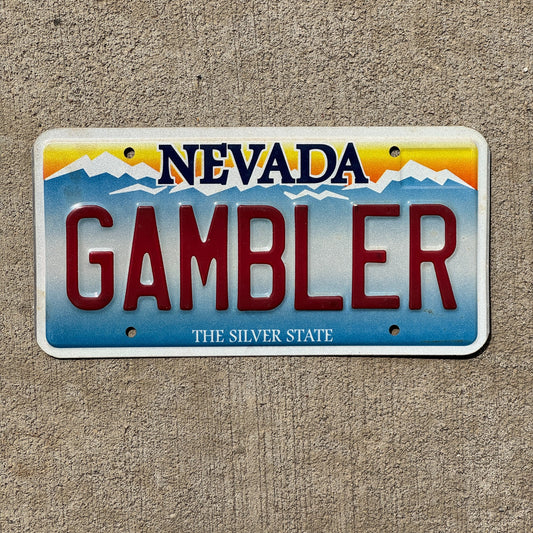 Photo of a Nevada SOUVENIR License Plate Auto Tag Garage Decor Vintage GAMBLER