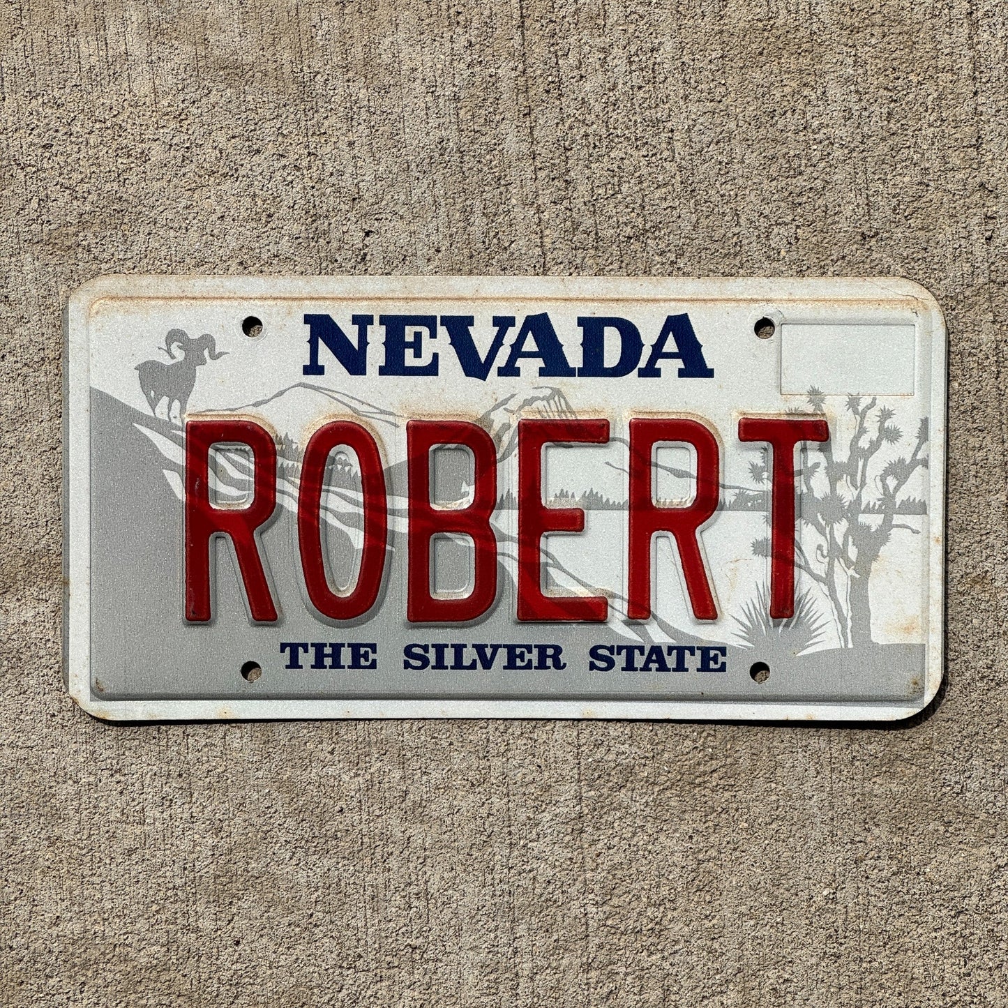 Photo of a Nevada SOUVENIR License Plate Auto Tag Garage Decor Vintage ROBERT