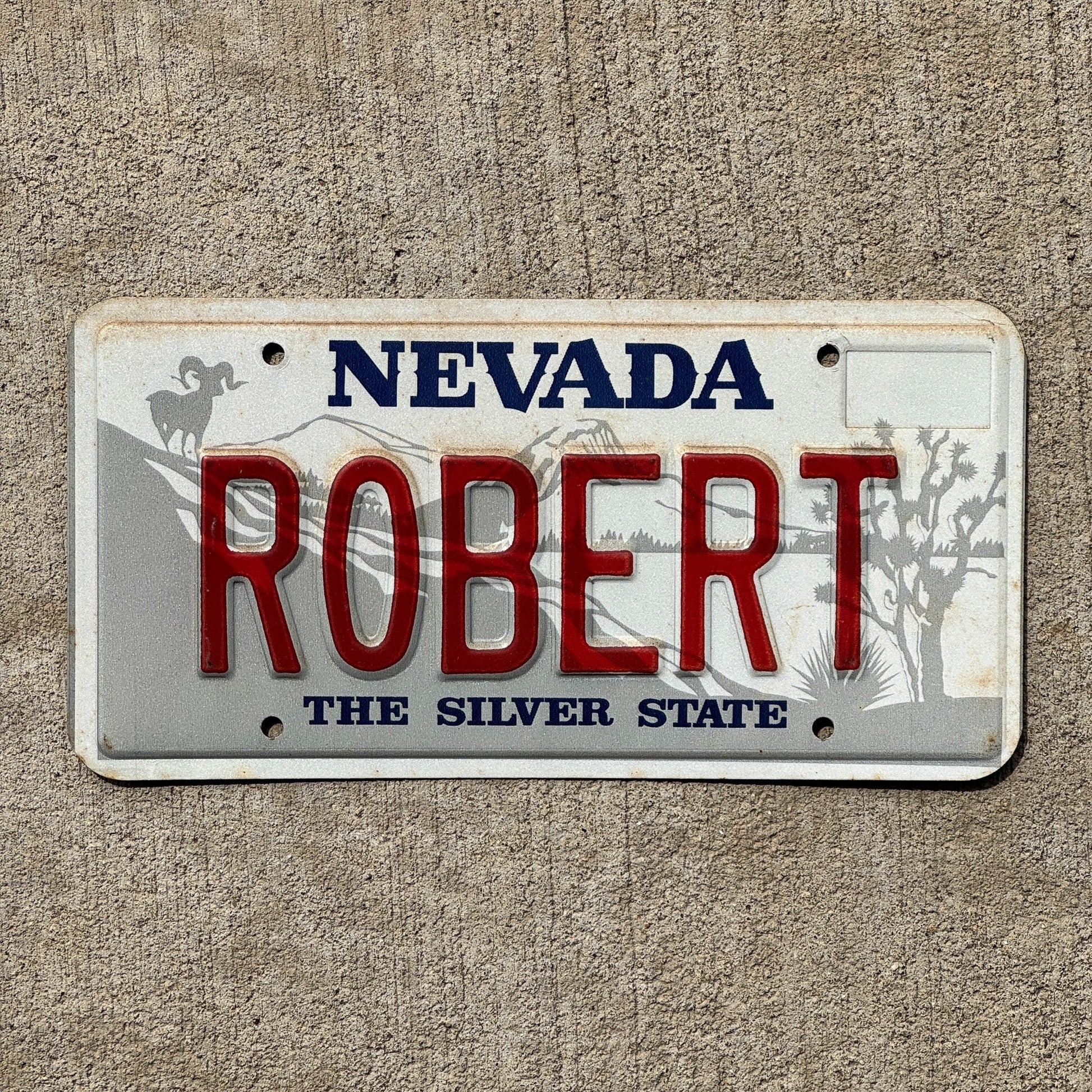 Photo of a Nevada SOUVENIR License Plate Auto Tag Garage Decor Vintage ROBERT